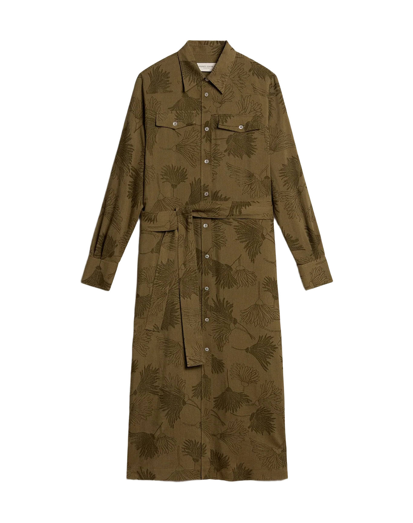 Women | Viscose And Cotton Shirt Dress With Floral Print | Kalamata - Image 4