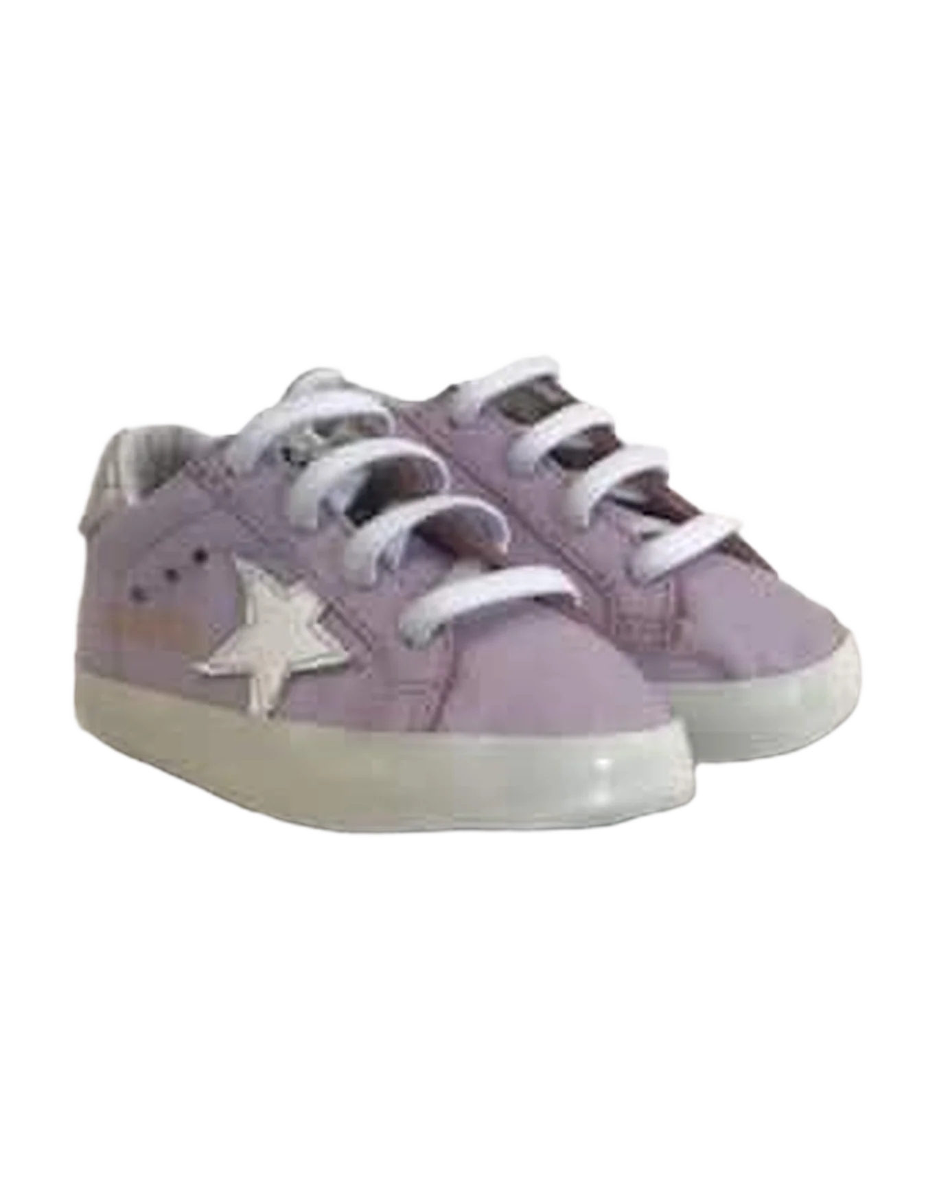 Kids | Babystar Sneakers Pink Leather-White Star - Image 2