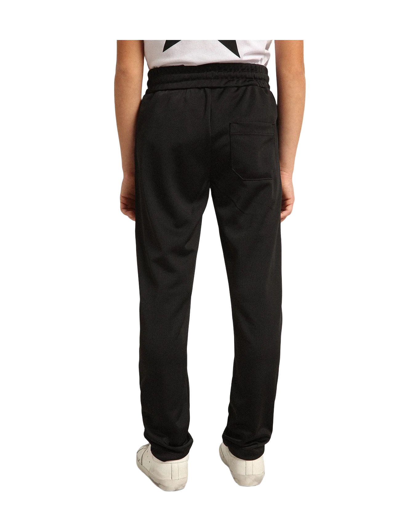 Kids | Black Joggers with Contrasting White Stars | Black x White - Image 4