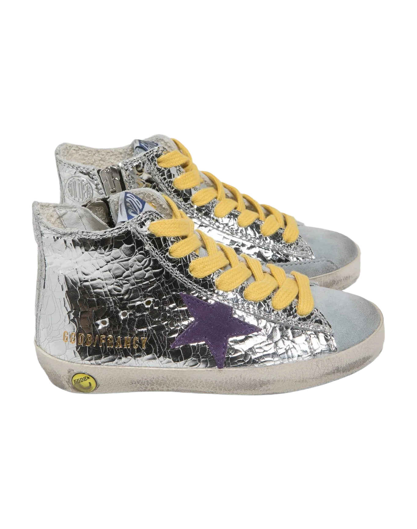 Kids | Francy Laminated Leather with Purple Suede Star - Image 2