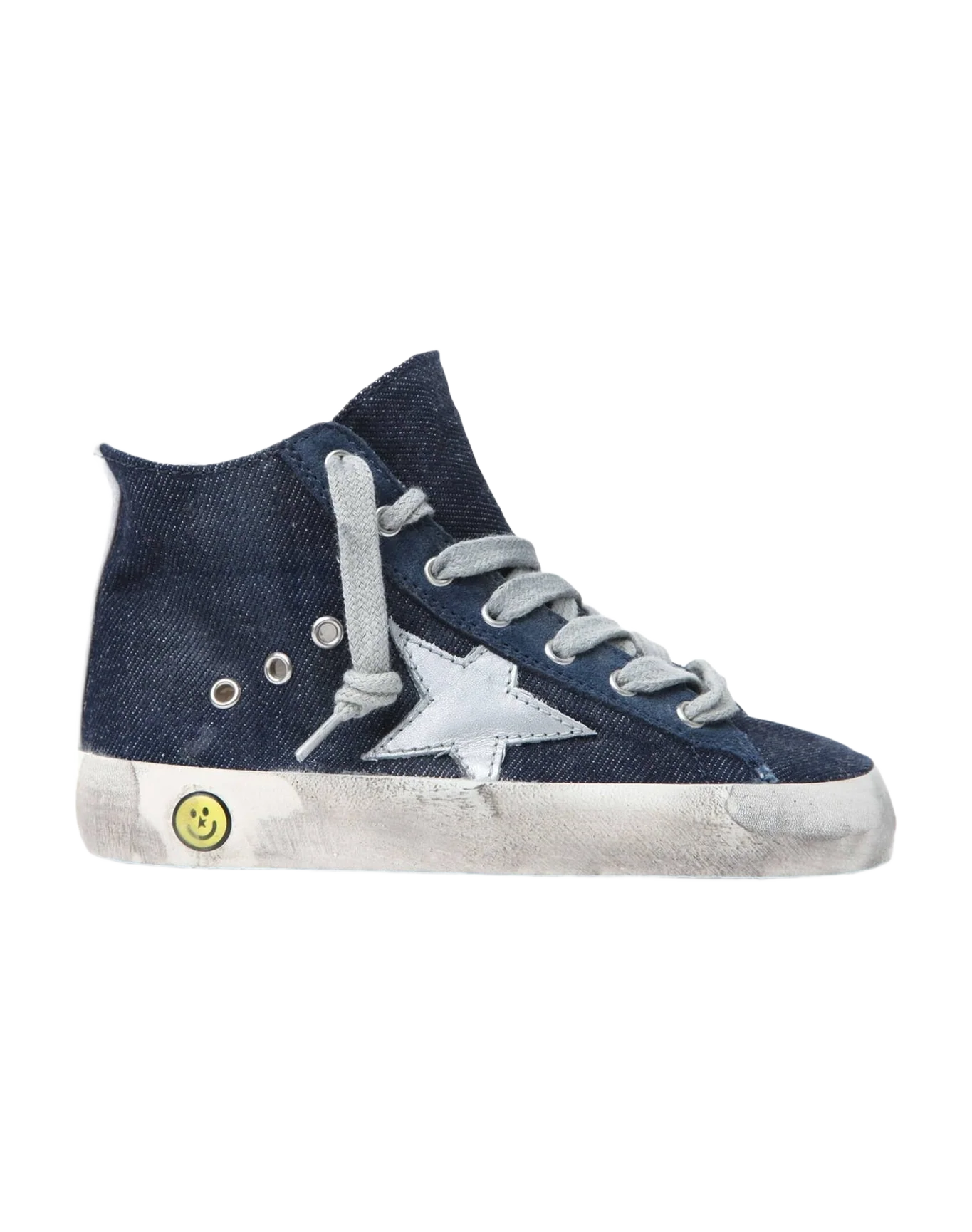 Kids | Francy Sneakers Navy Denim with Silver Star