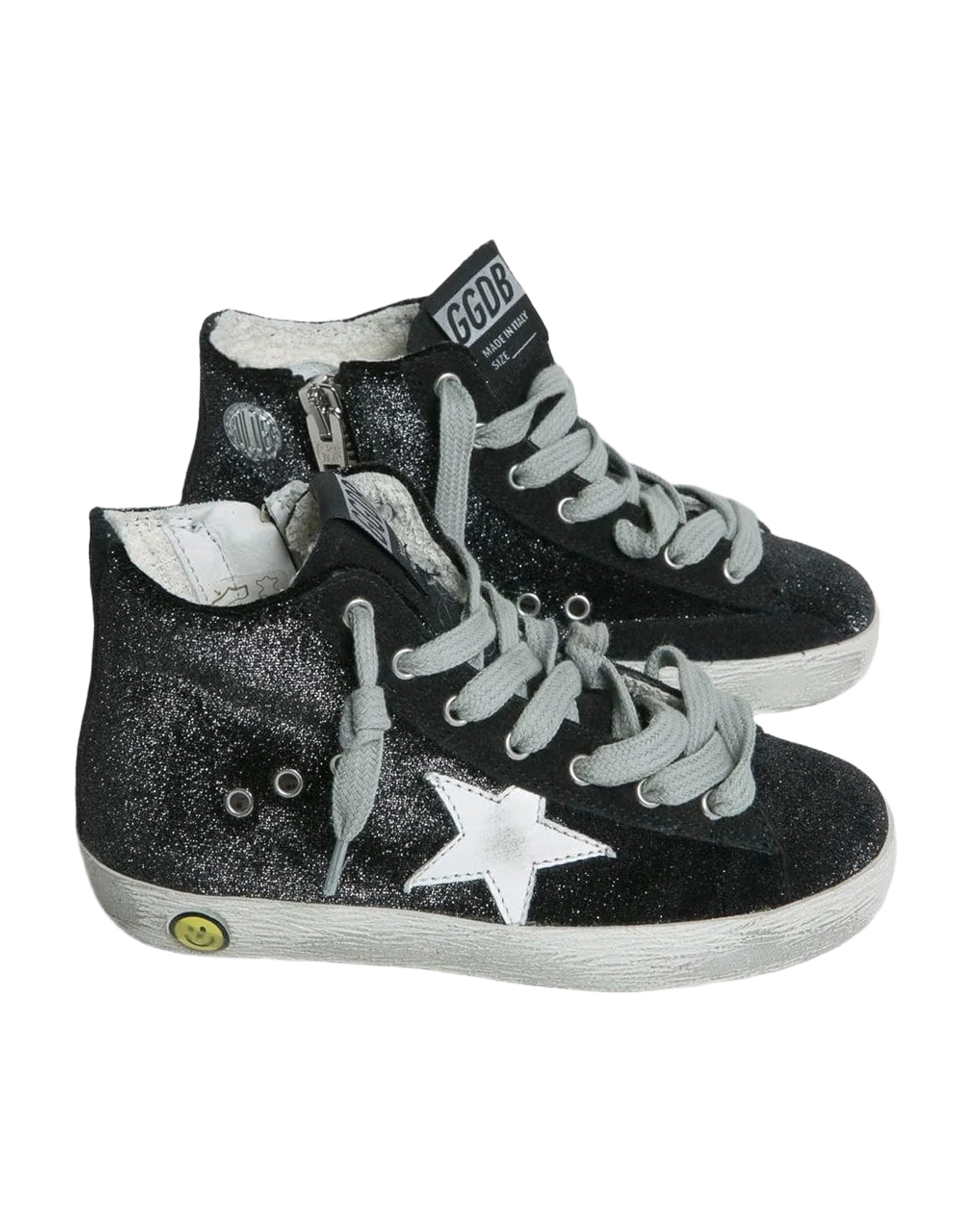 Kids | Francy Sneakers Silver Velvet & White Star