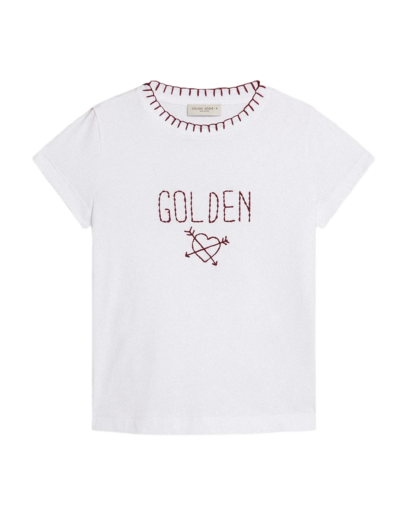 Kids | Hand-Embroidered White Cotton T-Shirt | Optic White - Image 2