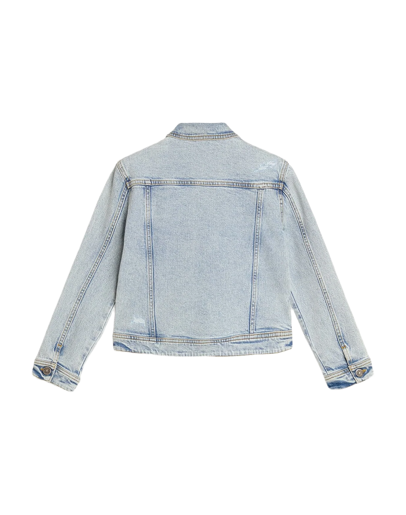 Kids | Light Denim Jacket with Embroidery | Light Blue - Image 7