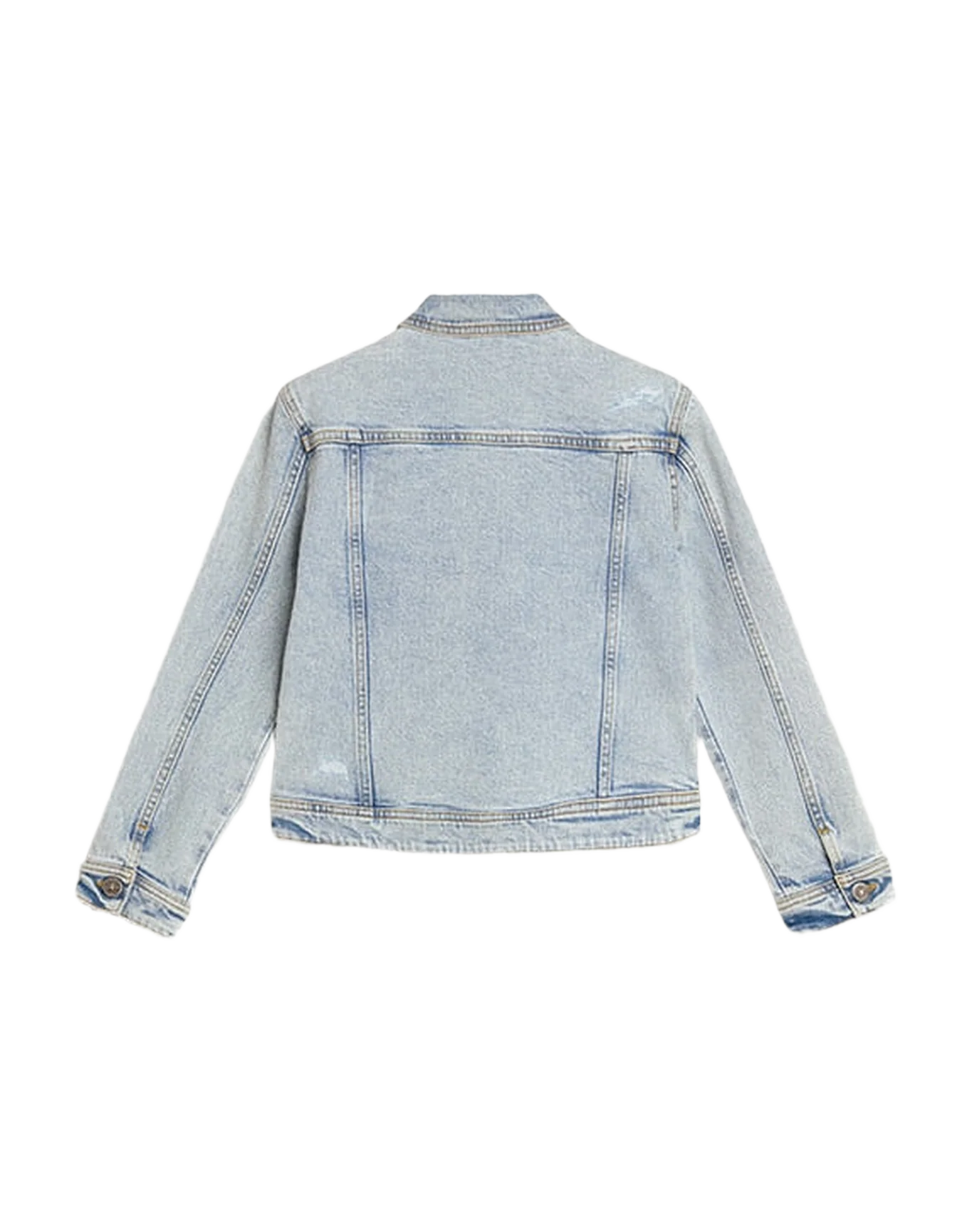 Kids | Light Denim Jacket with Embroidery | Light Blue - Image 8