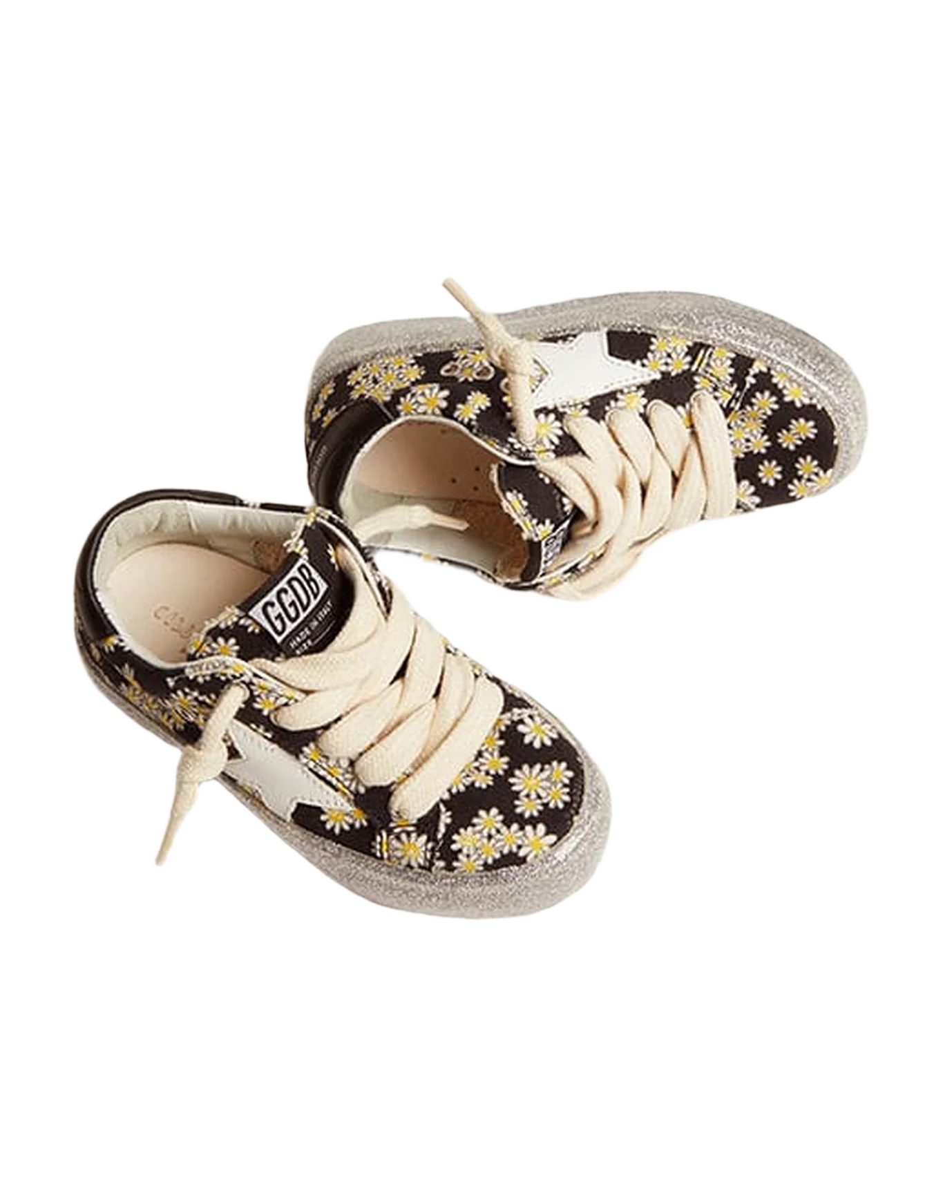Kids | May Young Black with Floral Pattern & White Star | Black x White Daisies x White x Black - Image 4