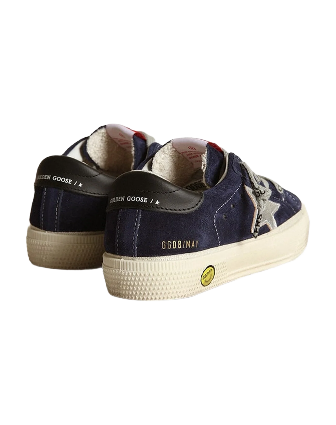 Kids | May Young Dark Blue Suede with Silver Star | Dark Blue x Silver x Black