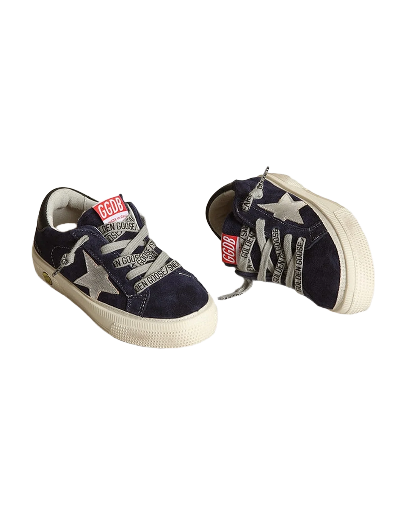 Kids | May Young Dark Blue Suede with Silver Star | Dark Blue x Silver x Black - Image 3