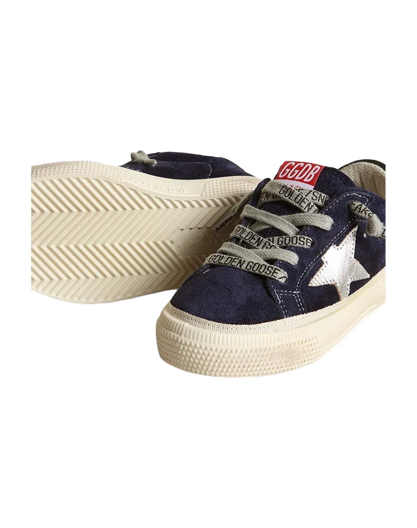 Kids | May Young Dark Blue Suede with Silver Star | Dark Blue x Silver x Black - Image 4