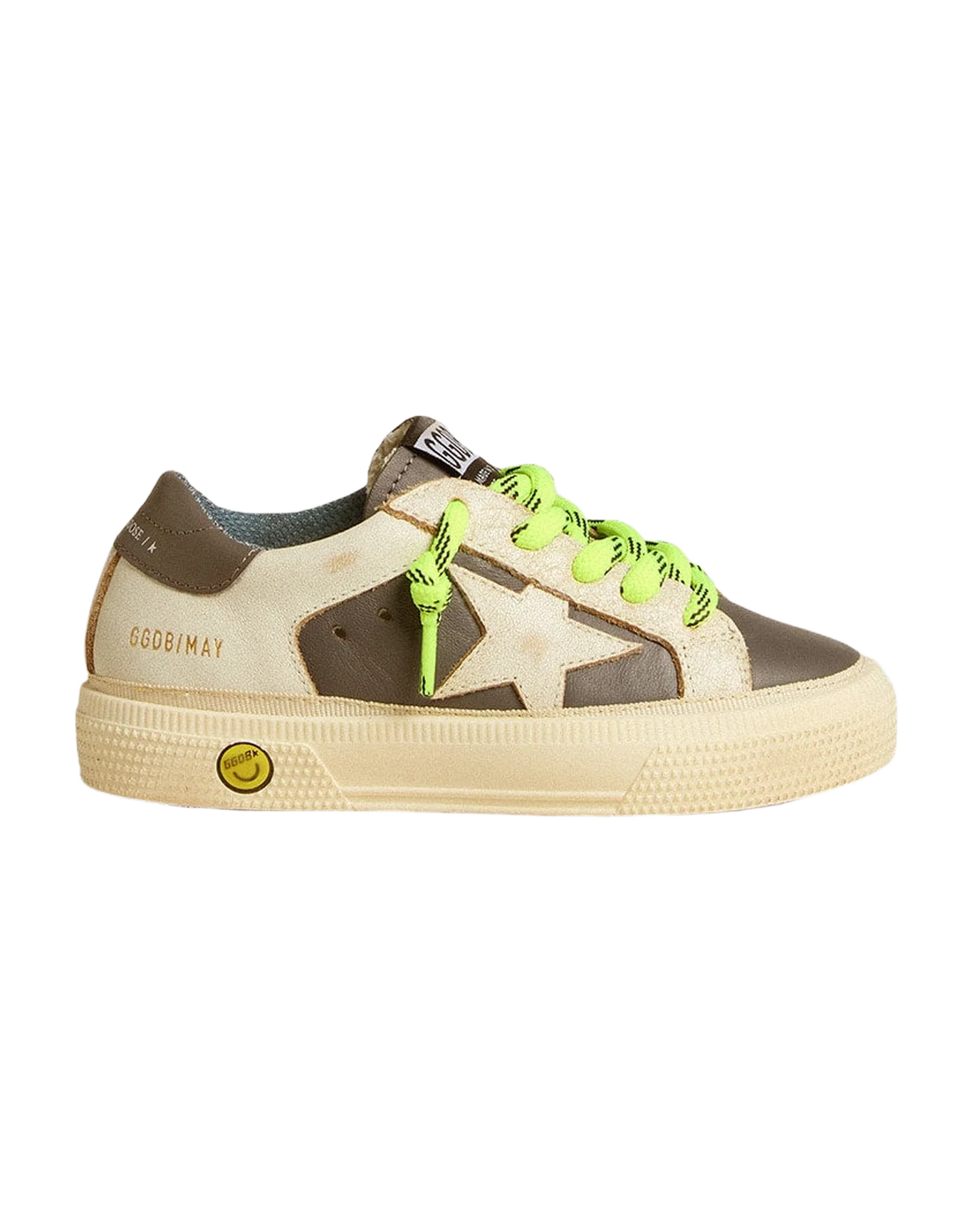 Kids | May Young White & Blue Leather with Fluorescent Laces | White x Dark Blue - Image 5