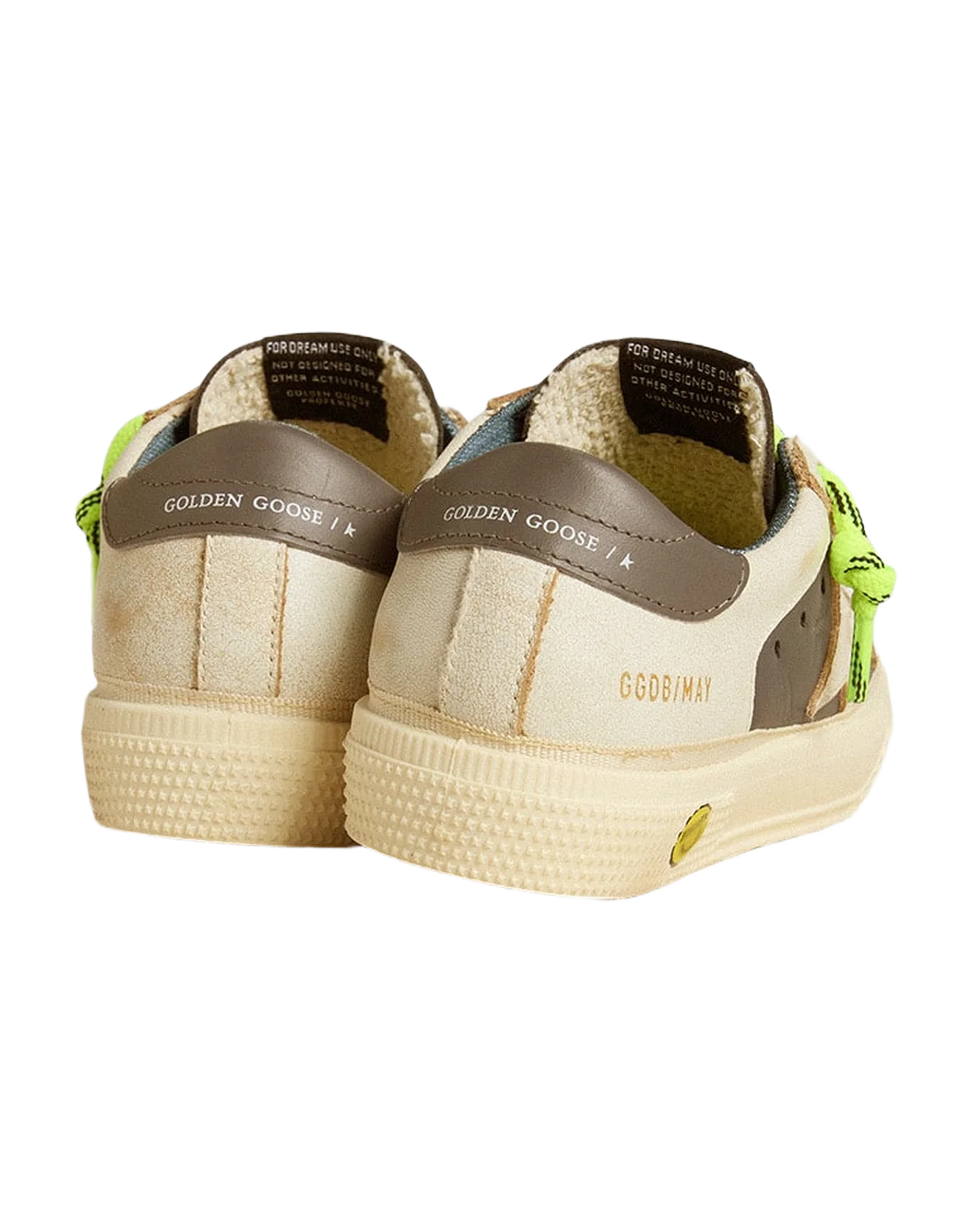 Kids | May Young White & Blue Leather with Fluorescent Laces | White x Dark Blue - Image 7