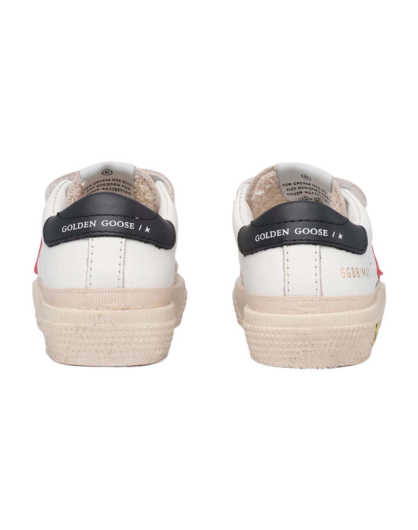Kids | May Young White Leather with Red Star & Black Heel Tab | White x Red x Night Blue - Image 4