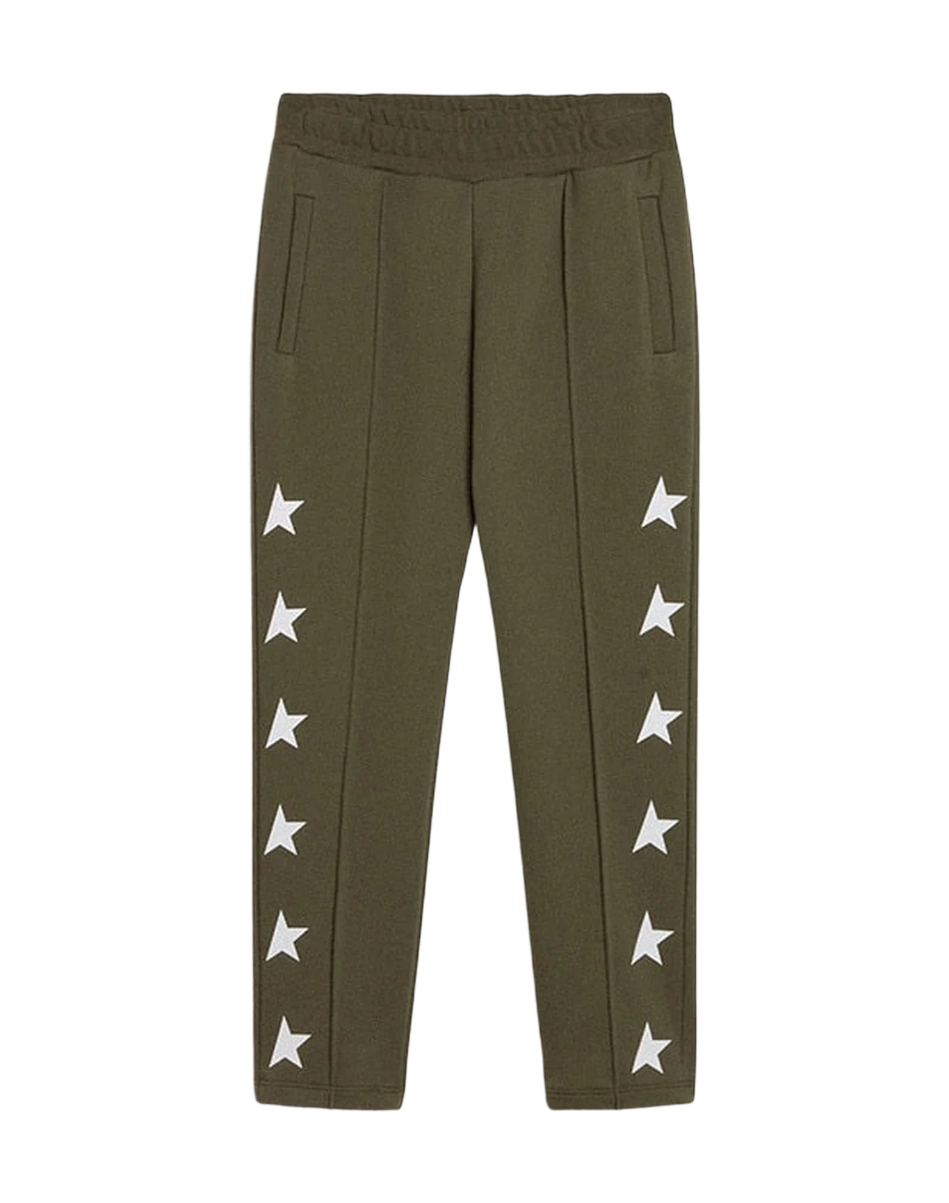 Kids | Military-Green Joggers with White Stars | Ivy Green x White - Image 5