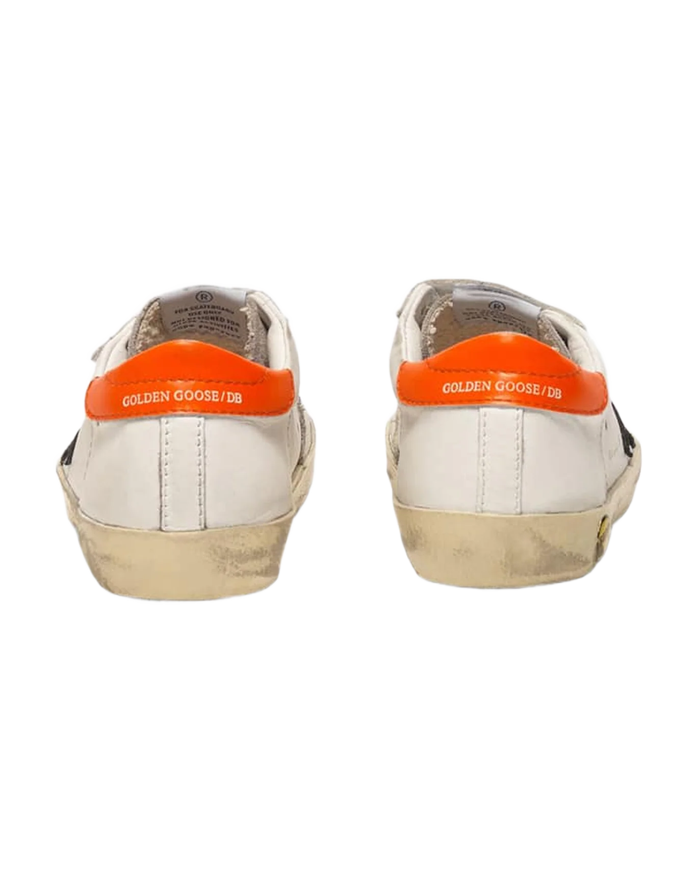 Kids | Old School Sneakers Made Of Leather with Orange Heel Tab (V1) - Image 3