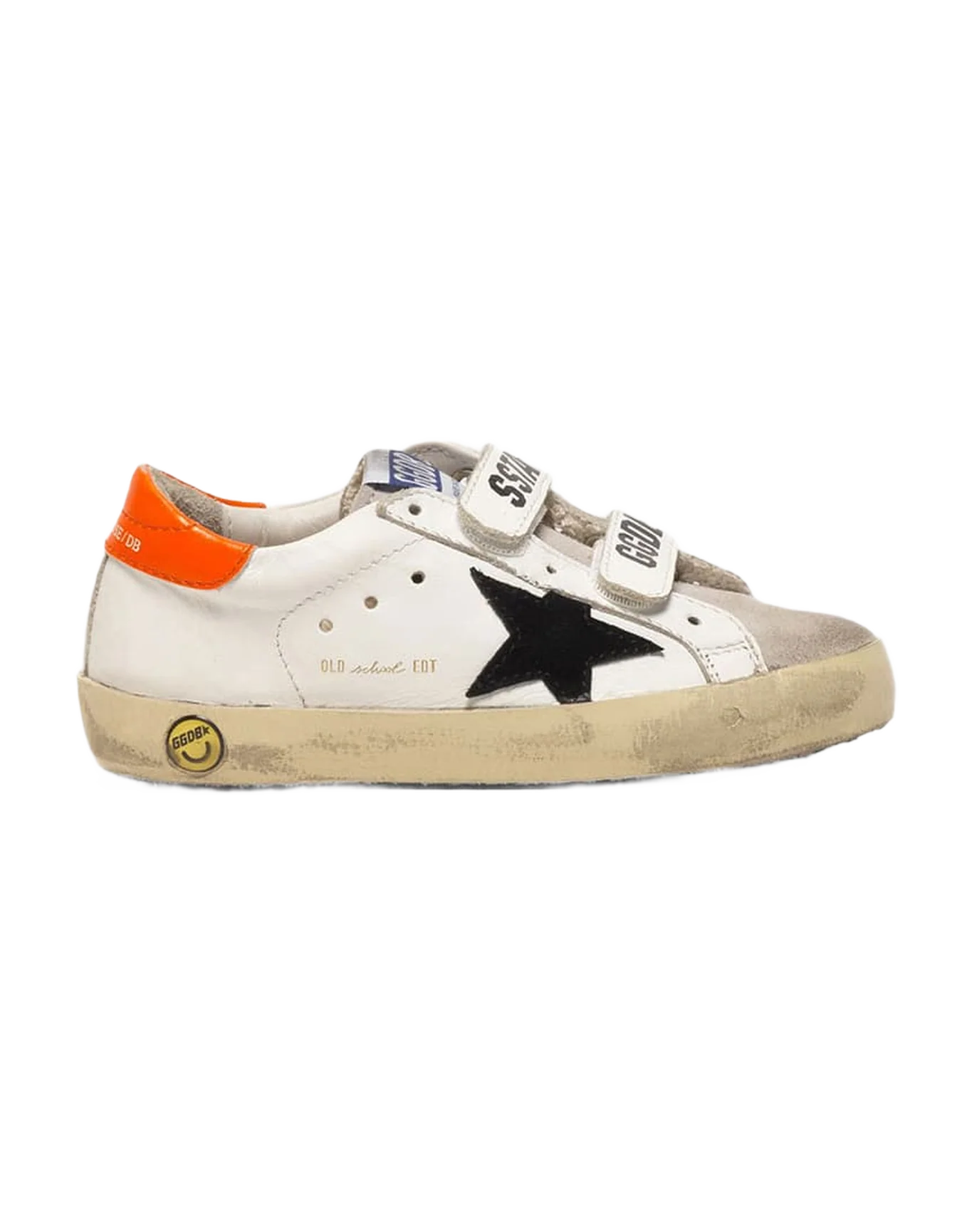 Kids | Old School Sneakers Made Of Leather with Orange Heel Tab (V1) - Image 5