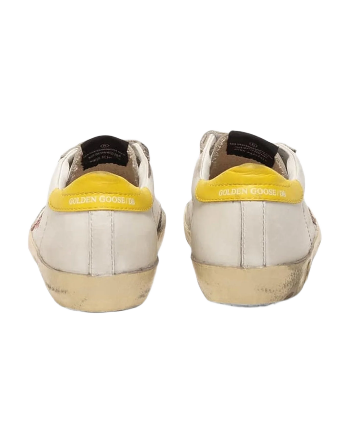 Kids | Old School Sneakers with Glitter Star & Yellow Heel Tab