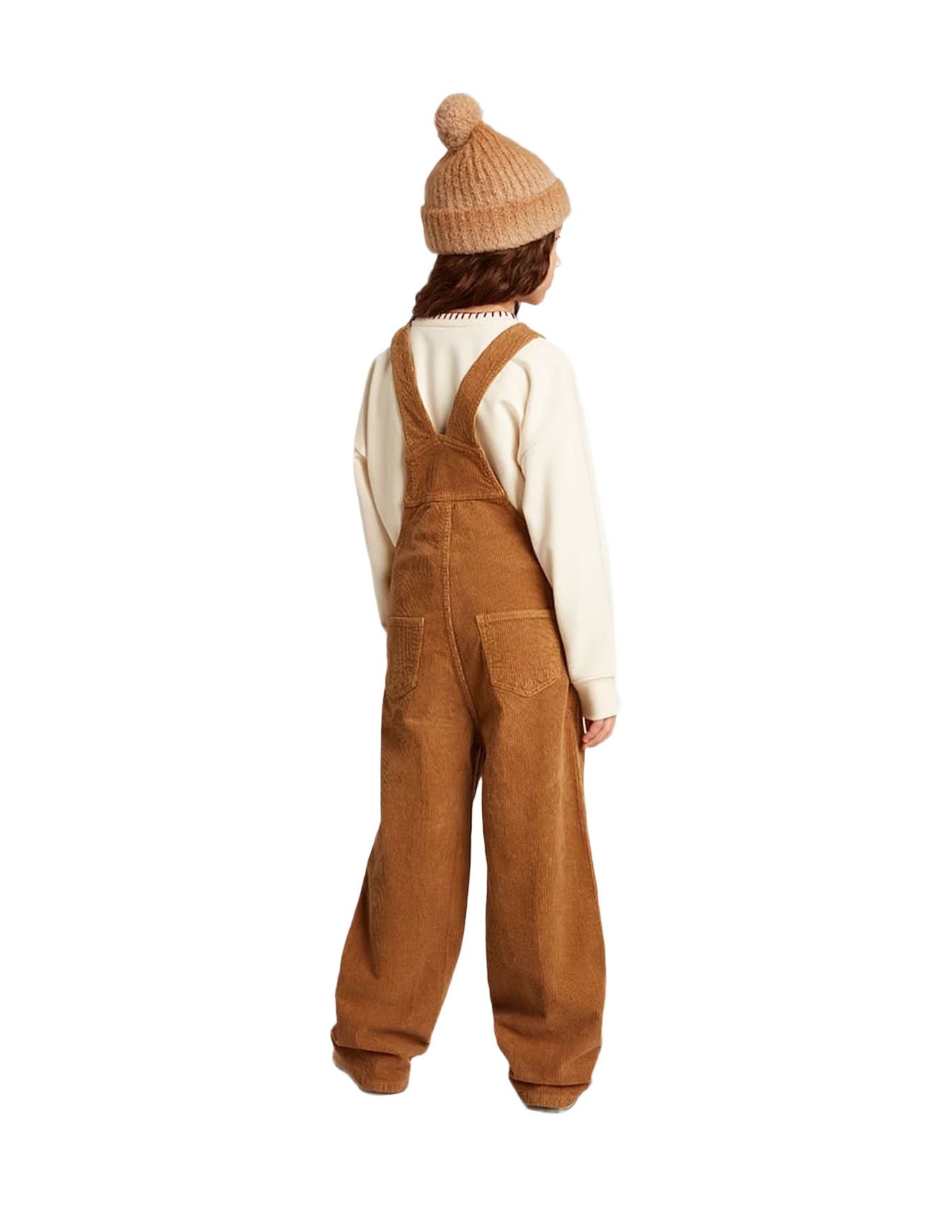 Kids | Overalls Bark-Colored Velvet-Effect Cotton | Cartouche - Image 4