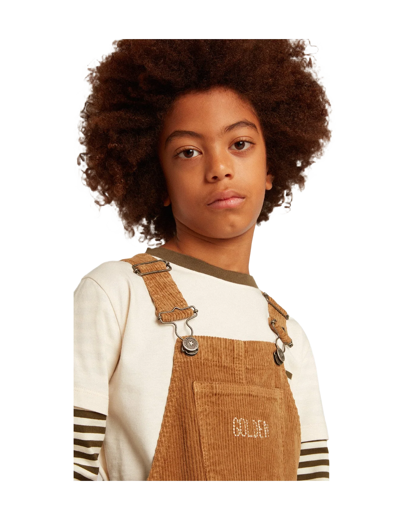 Kids | Overalls Bark-Colored Velvet-Effect Cotton | Cartouche - Image 5