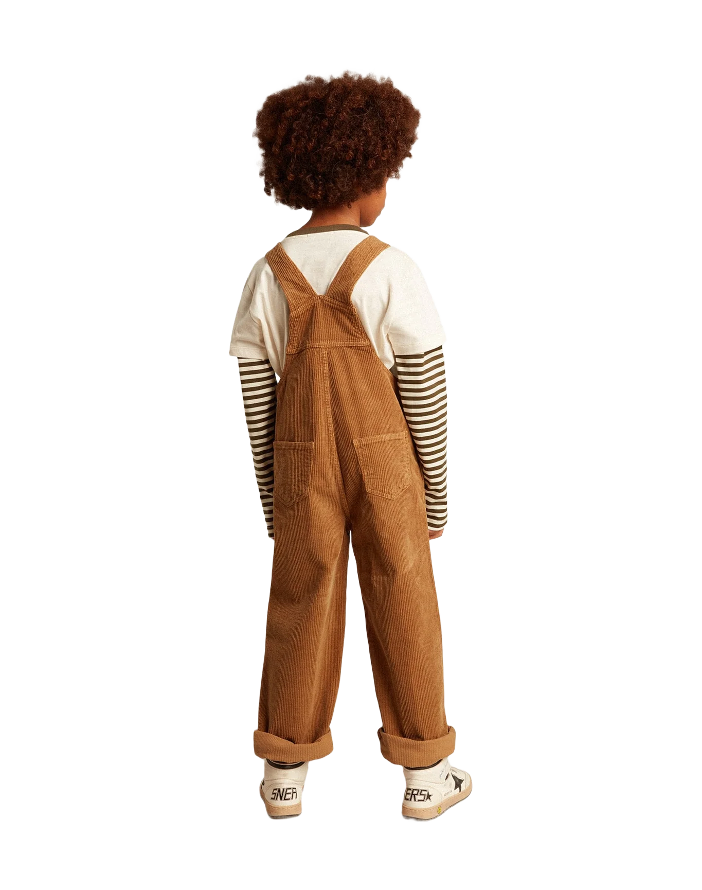 Kids | Overalls Bark-Colored Velvet-Effect Cotton | Cartouche - Image 8