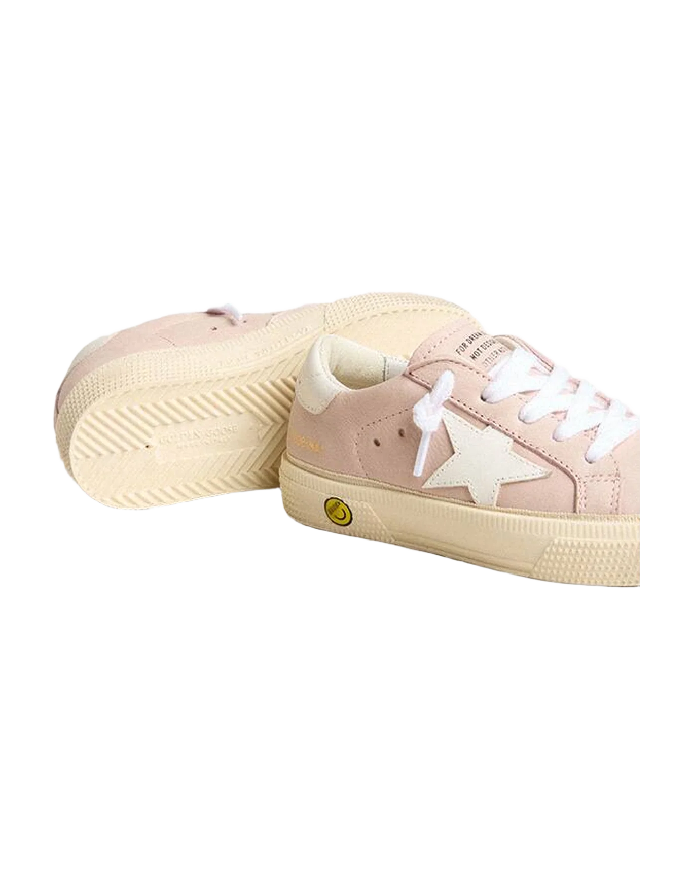 Kids | Pink Young May with White Star & Heel Tab | Light Pink x White - Image 3