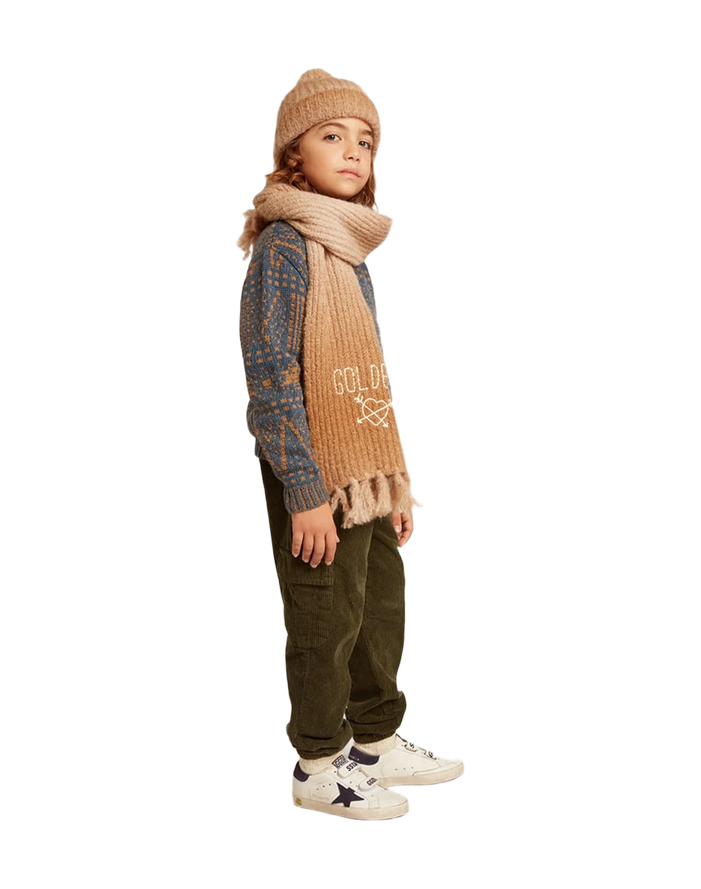Kids | Round-Neck Sweater with Blue Fair Isle Motif | Sea Storm x Malt Ball - Image 8