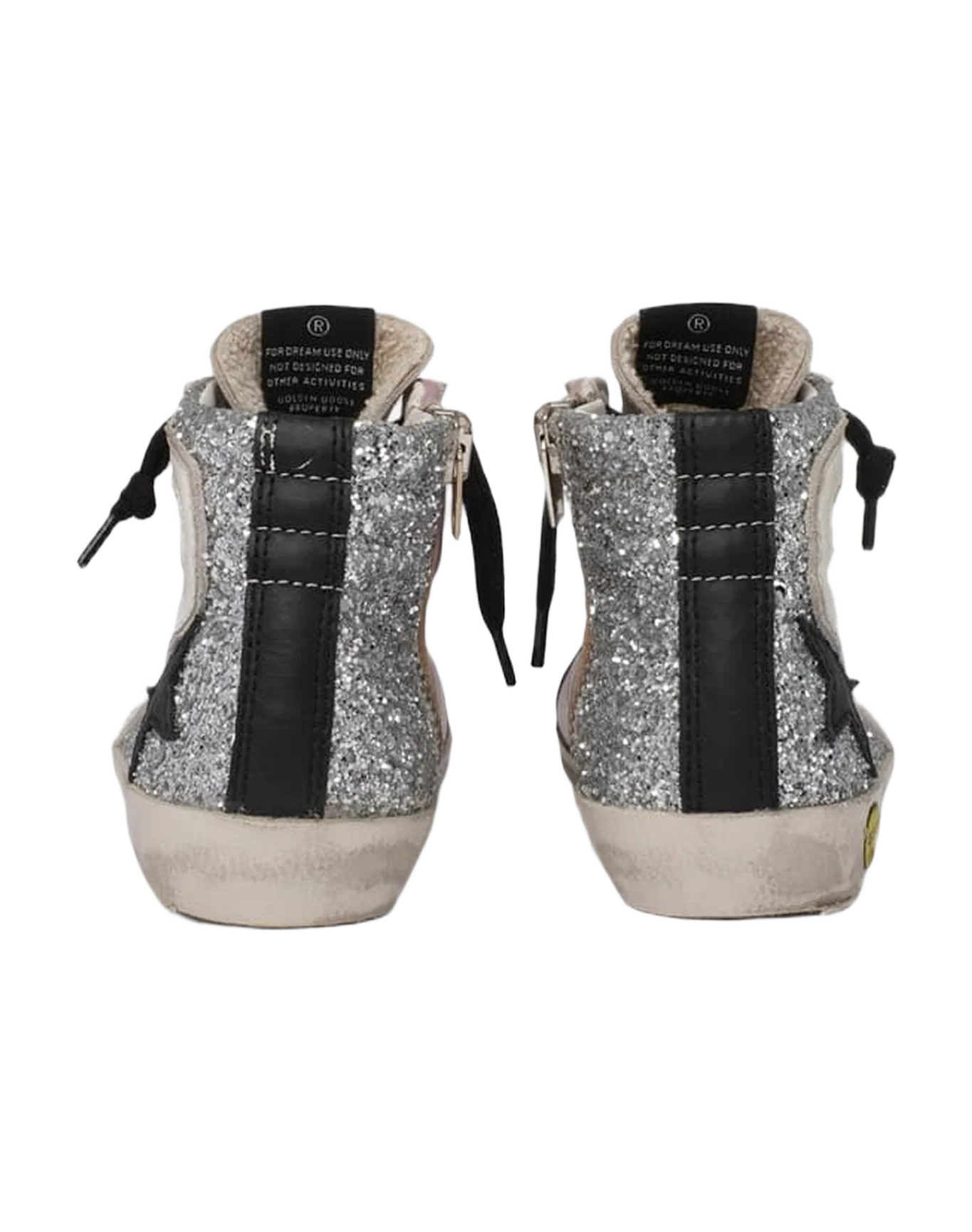 Kids | Slide Laminated & Glitter Upper Leather Star | Salmon Pink x Silver x Ice x White x Black - Image 7