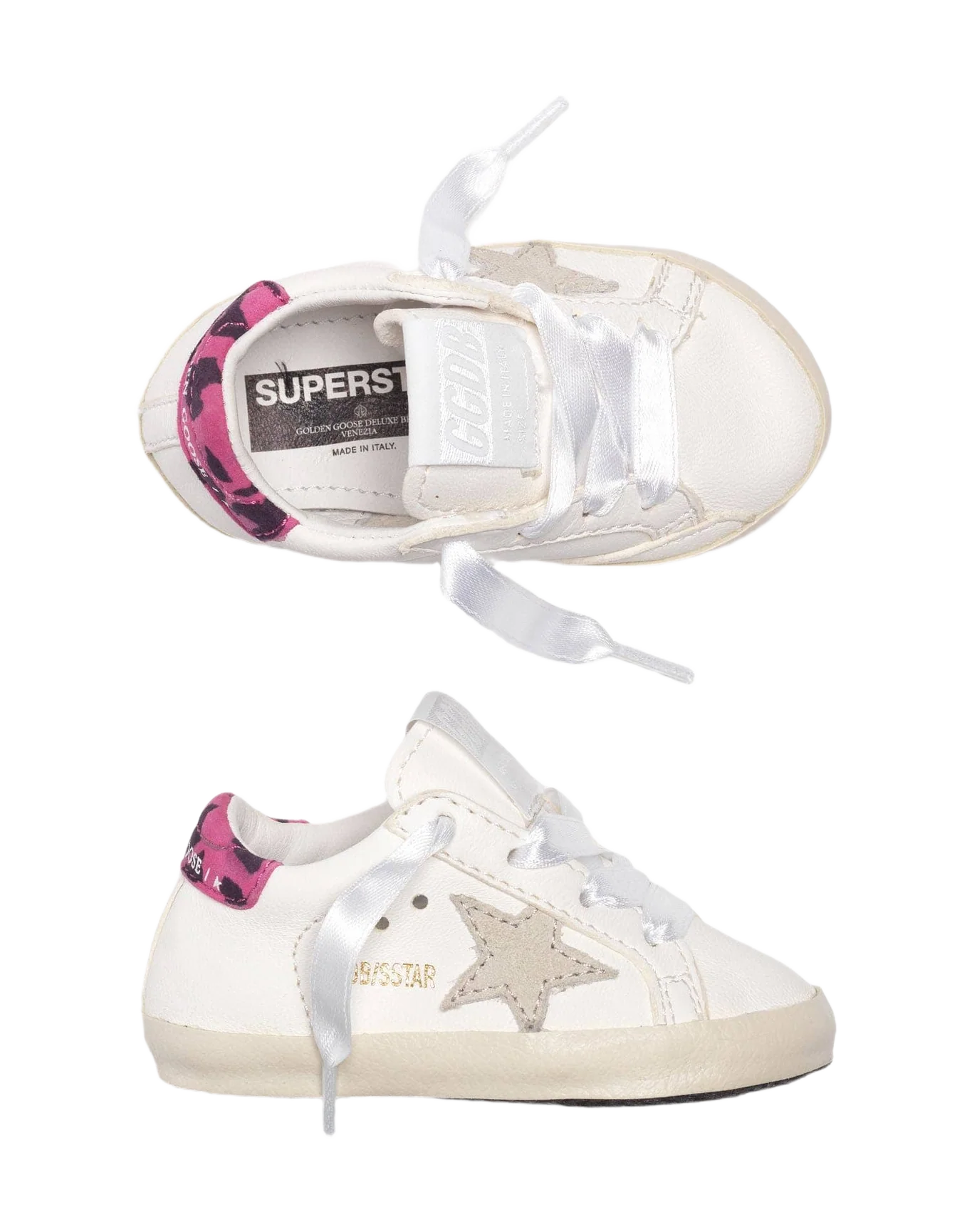 Kids | Sneakers Babystar White Leather with Suede - Image 4
