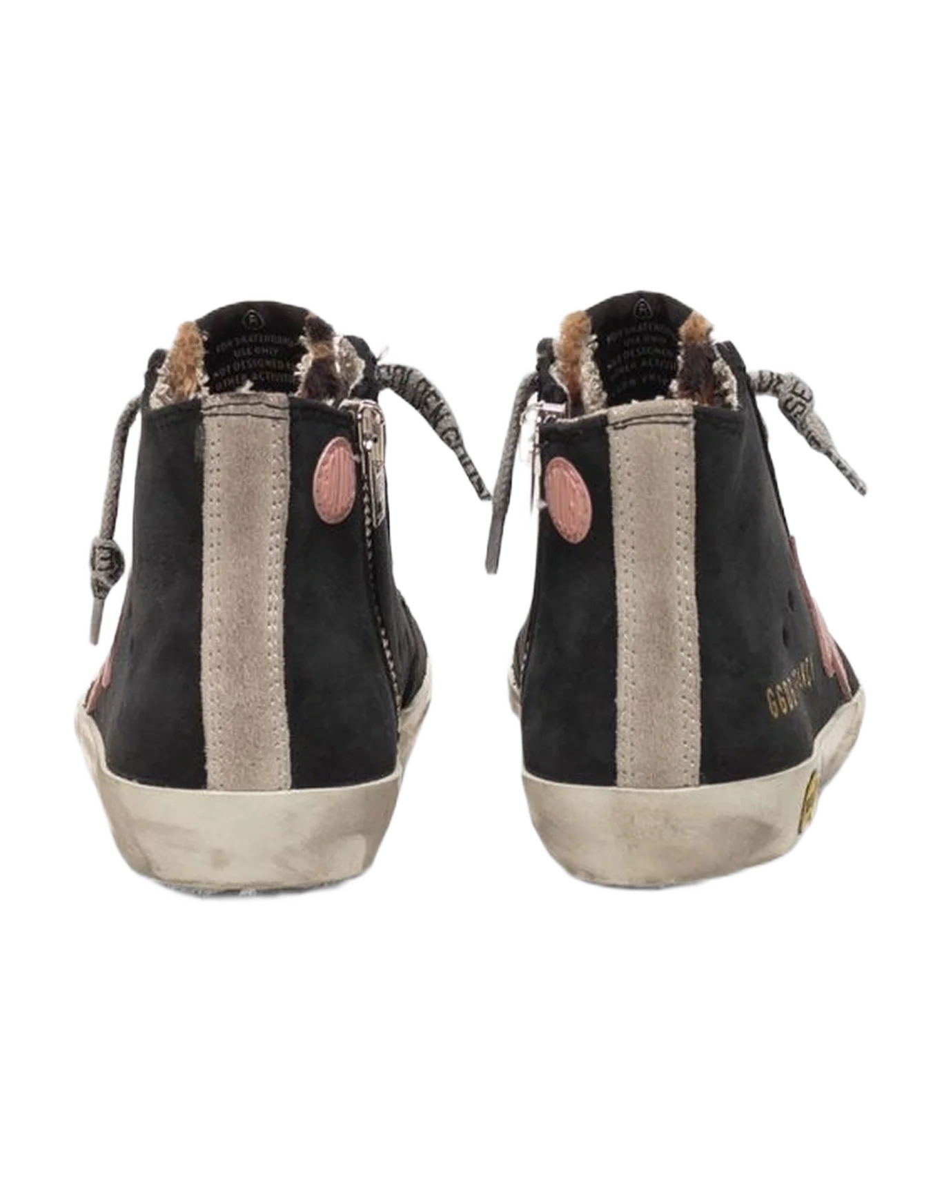 Kids | Sneakers Francy Black & Leopard with Pink Star
