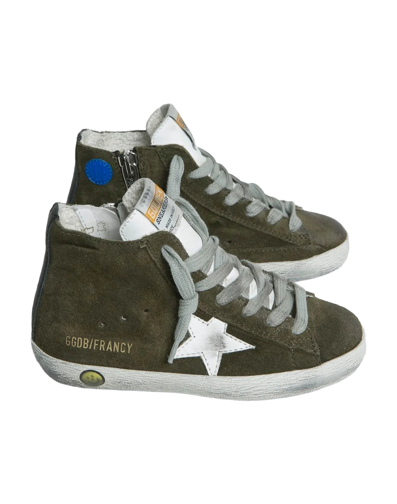 Kids | Sneakers Francy Green Suede-White Star (V1) - Image 2