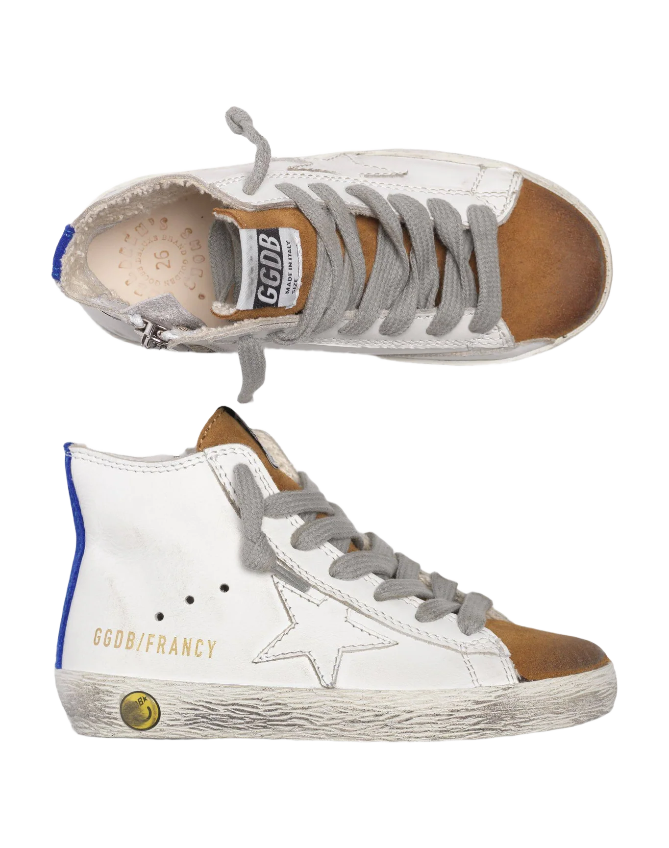 Kids | Sneakers Francy White Leather-Copper-Ice Laces - Image 2