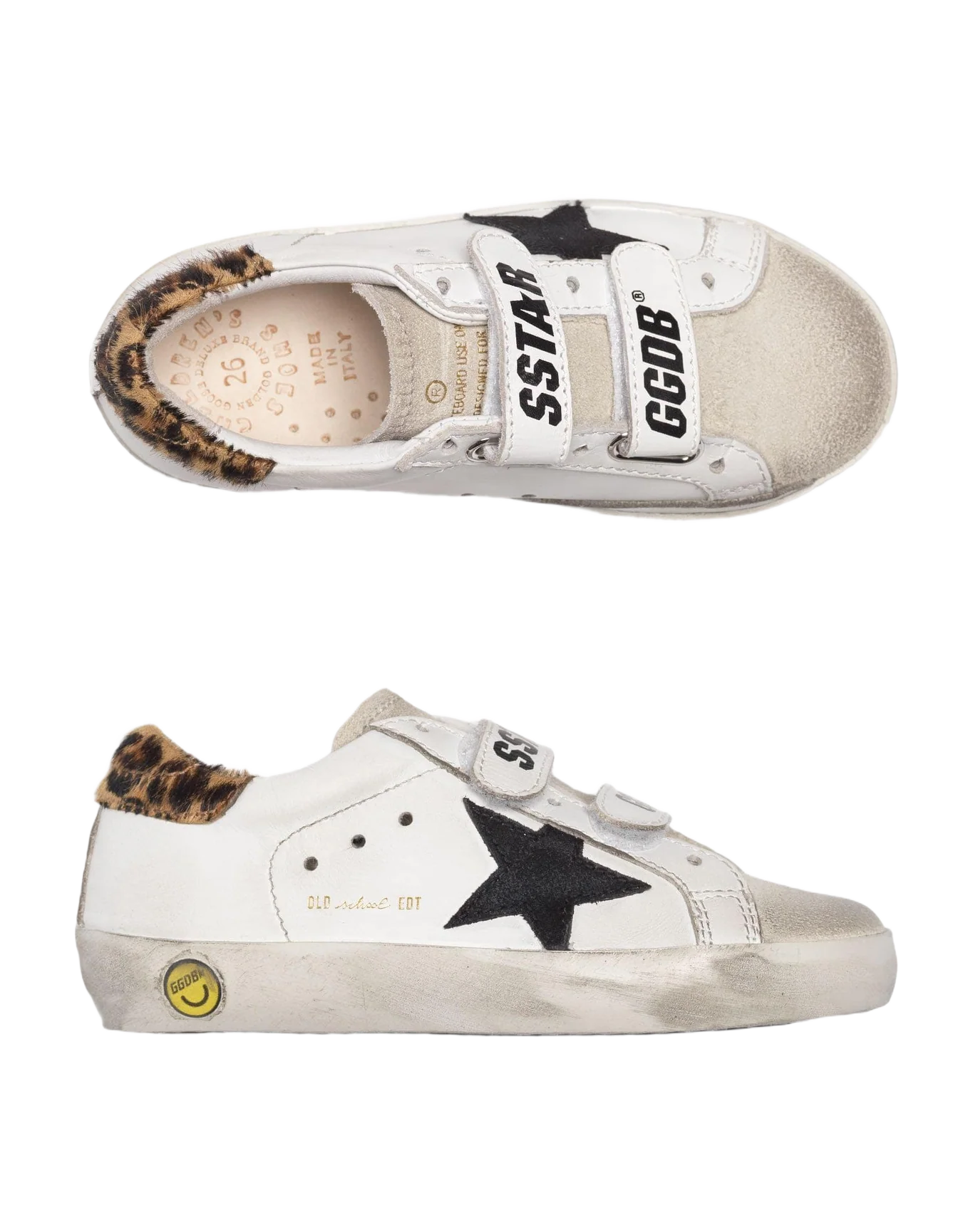 Kids | Sneakers Old School White Leather-Leopard - Image 4
