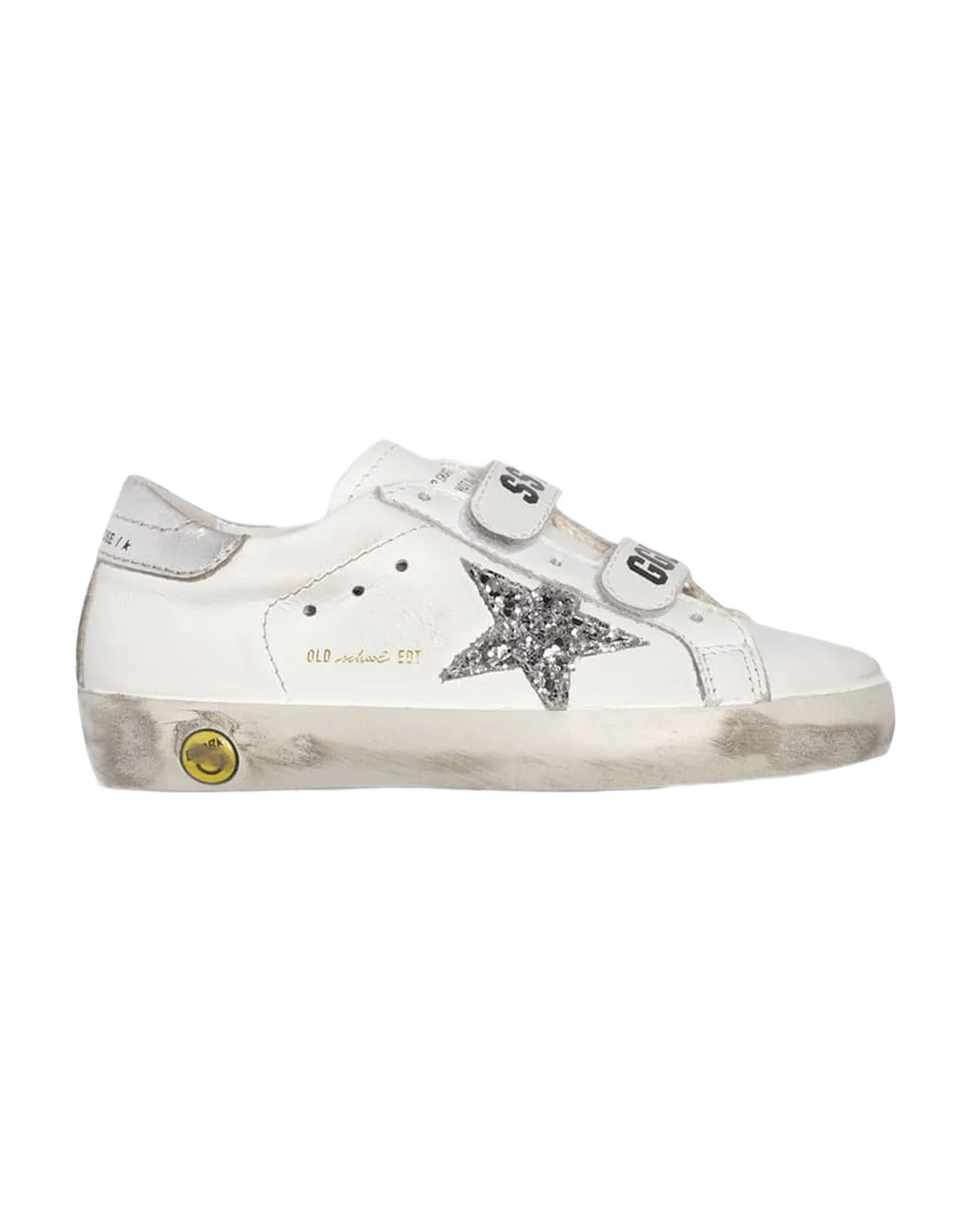 Kids | Sneakers Old School White Leather-Silver Glitter - Image 3