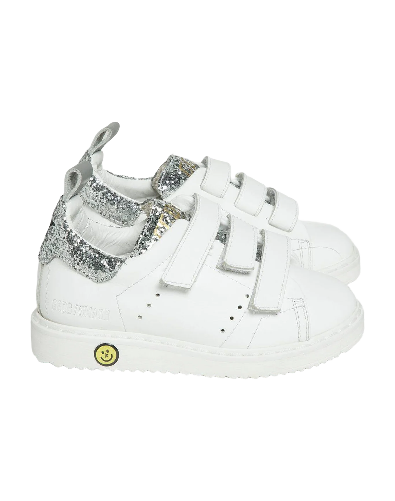 Kids | Sneakers Smash White Leather-Silver Glitter - Image 2