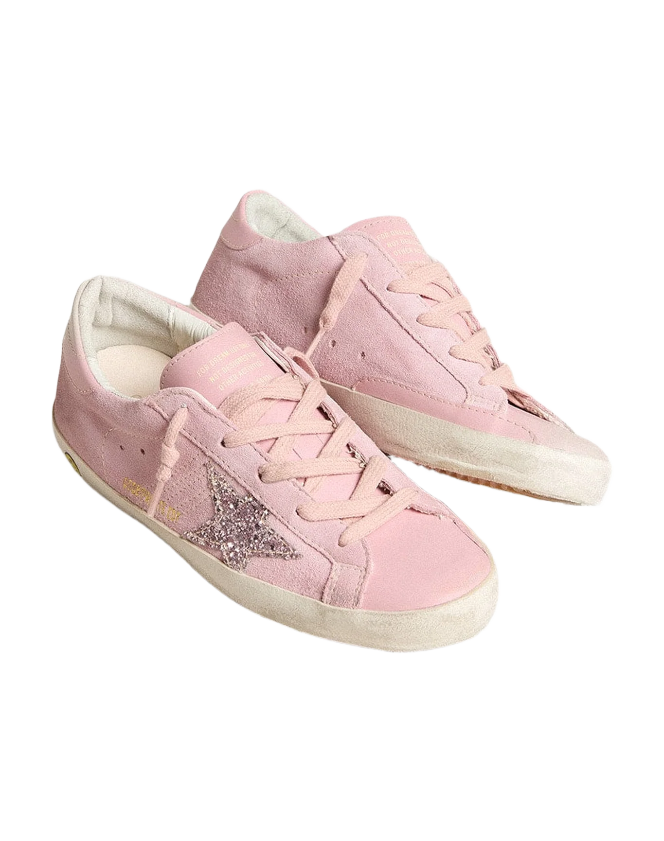 Kids | Sneakers Super-Star Pink Suede Glitter Star | Antique Pink x Elderberry - Image 2