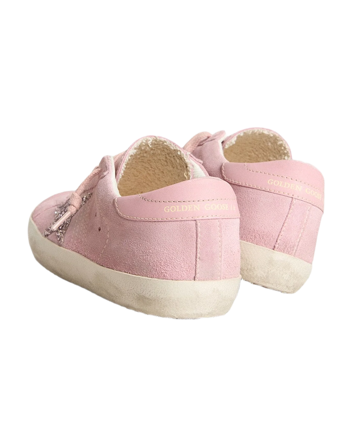 Kids | Sneakers Super-Star Pink Suede Glitter Star | Antique Pink x Elderberry - Image 3