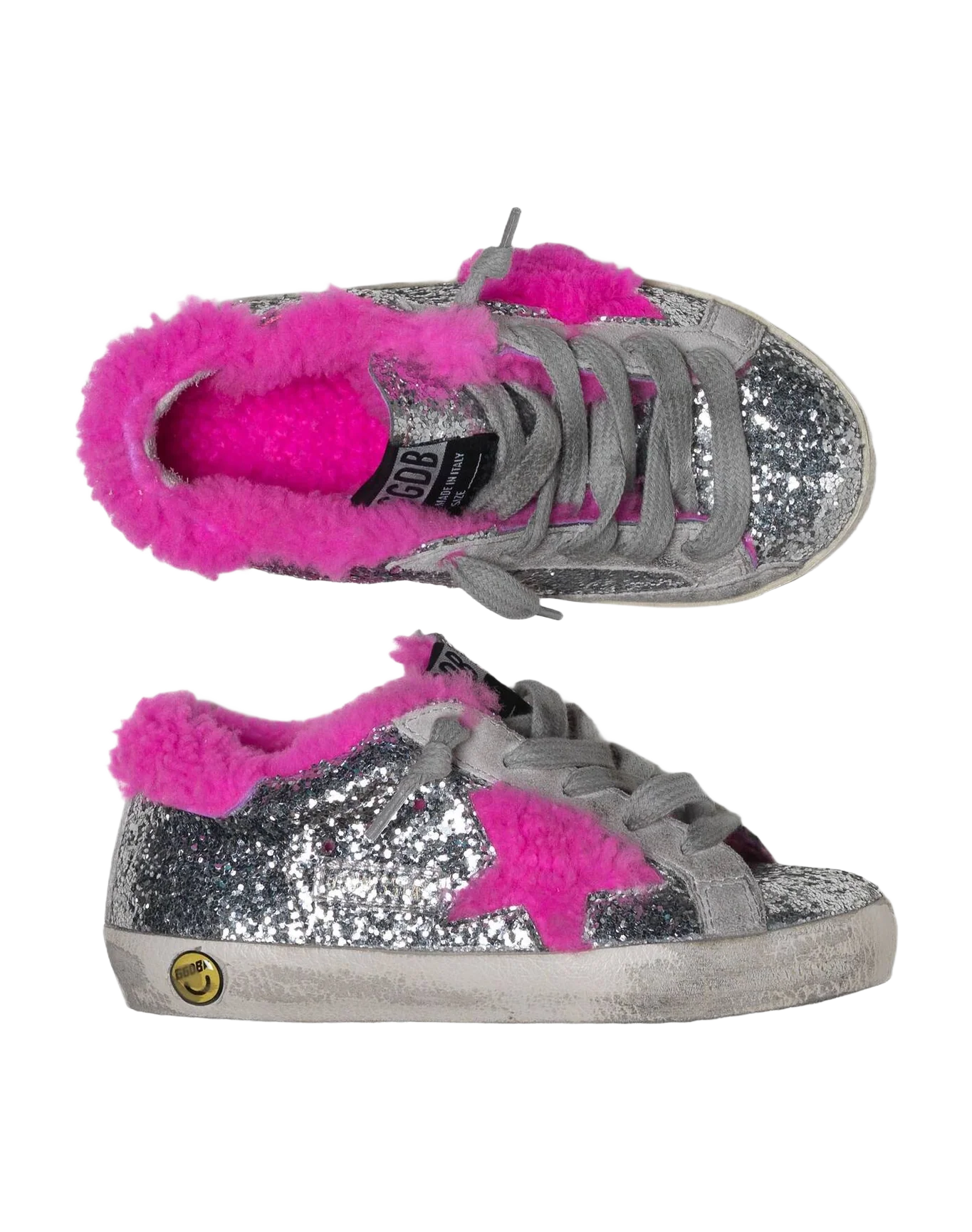 Kids | Sneakers Super-Star Silver Glitter-Fuxia Star - Image 2