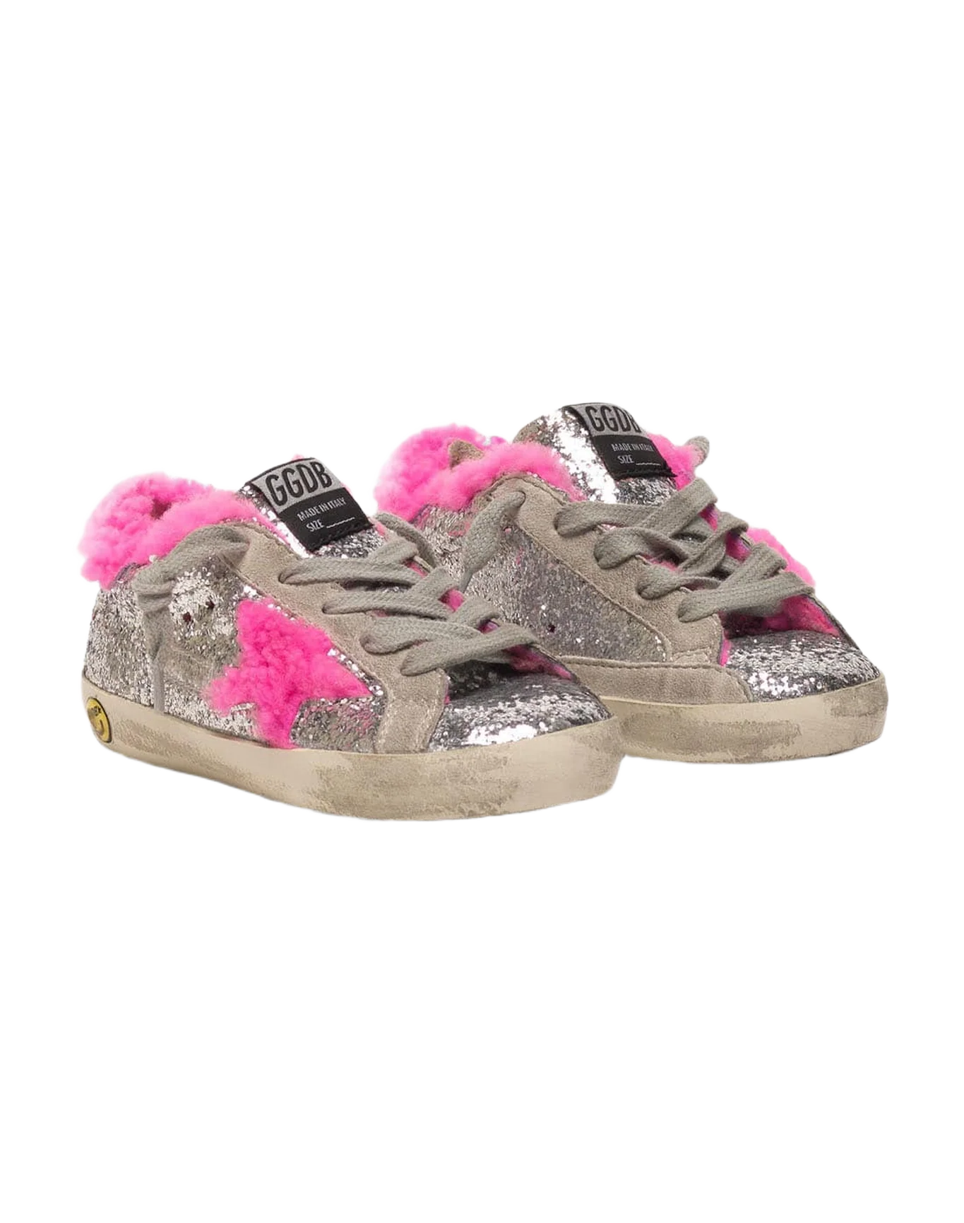 Kids | Sneakers Super-Star Silver Glitter-Fuxia Star - Image 5