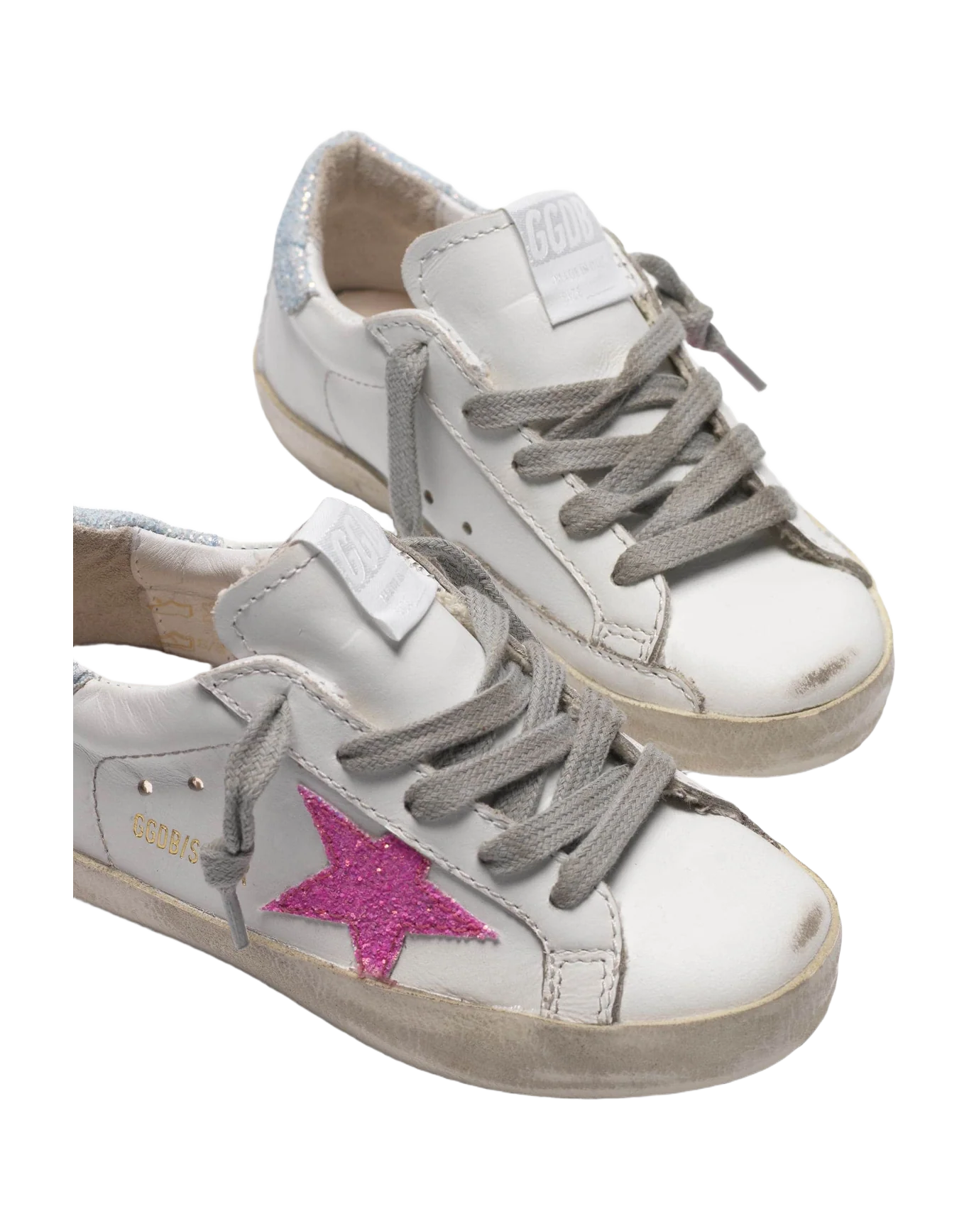 Kids | Sneakers Super-Star White Leather-Azure - Image 4