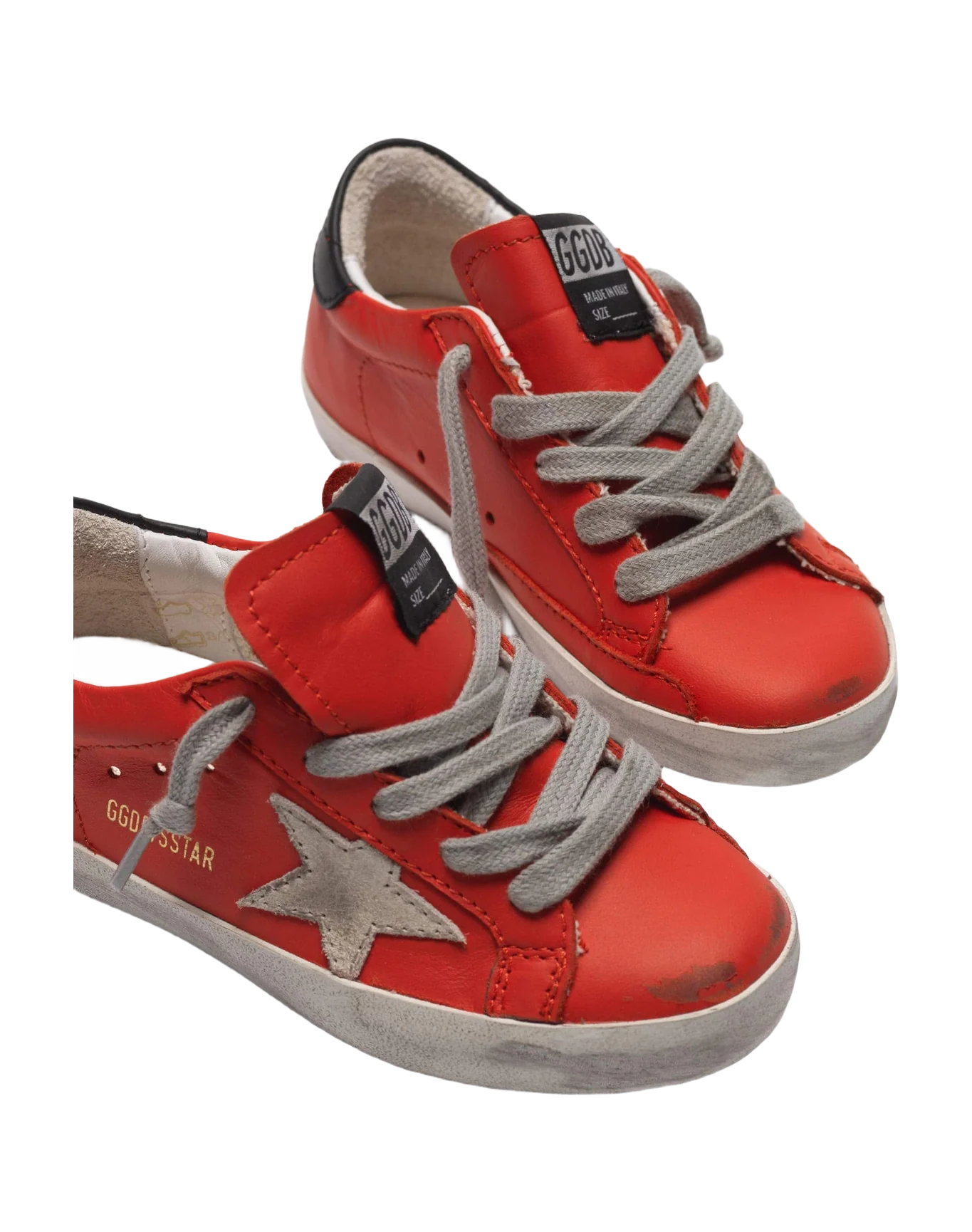 Kids | Super-Star Sneakers Cherry-Red Leather - Image 2