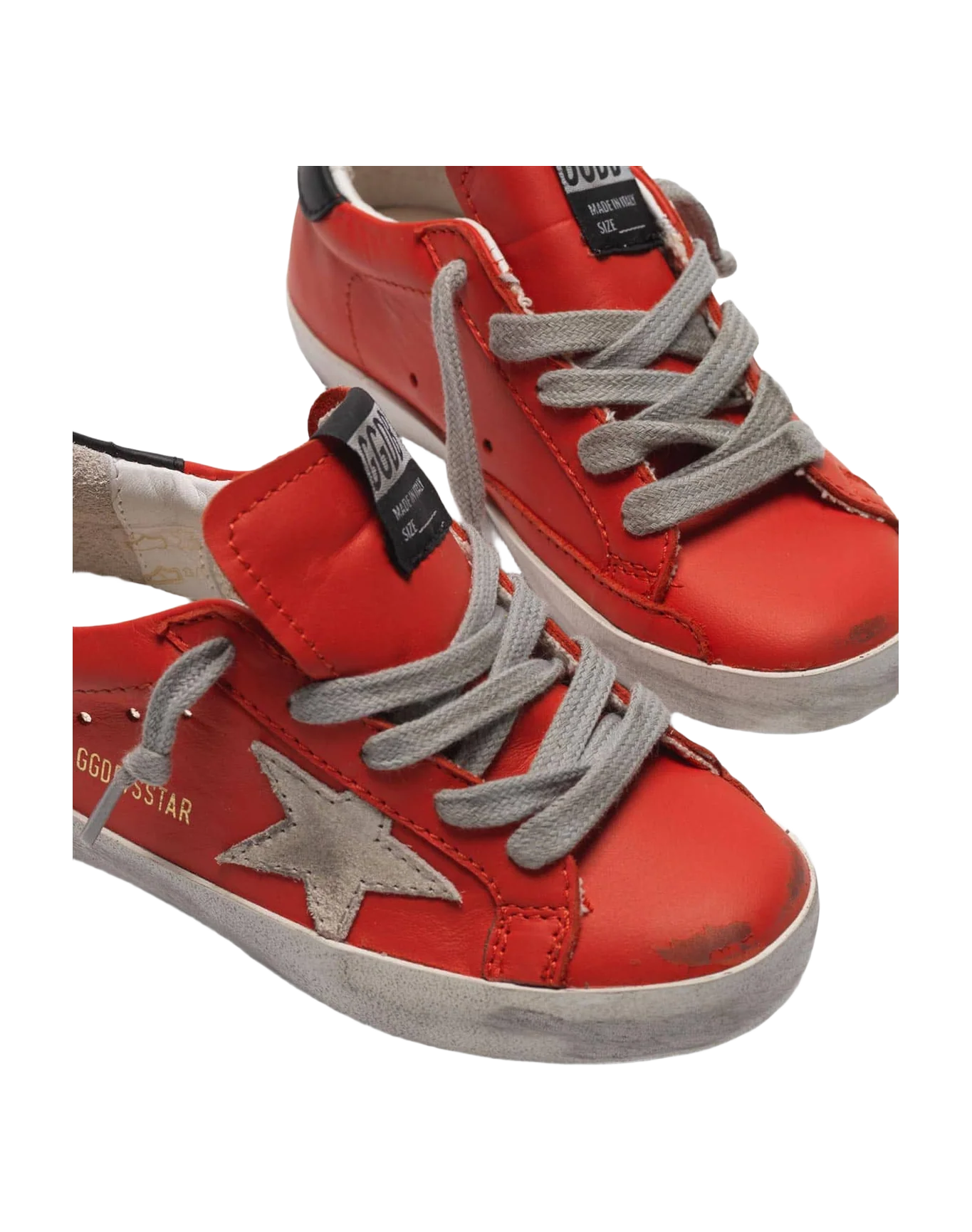 Kids | Super-Star Sneakers Cherry-Red Leather - Image 4