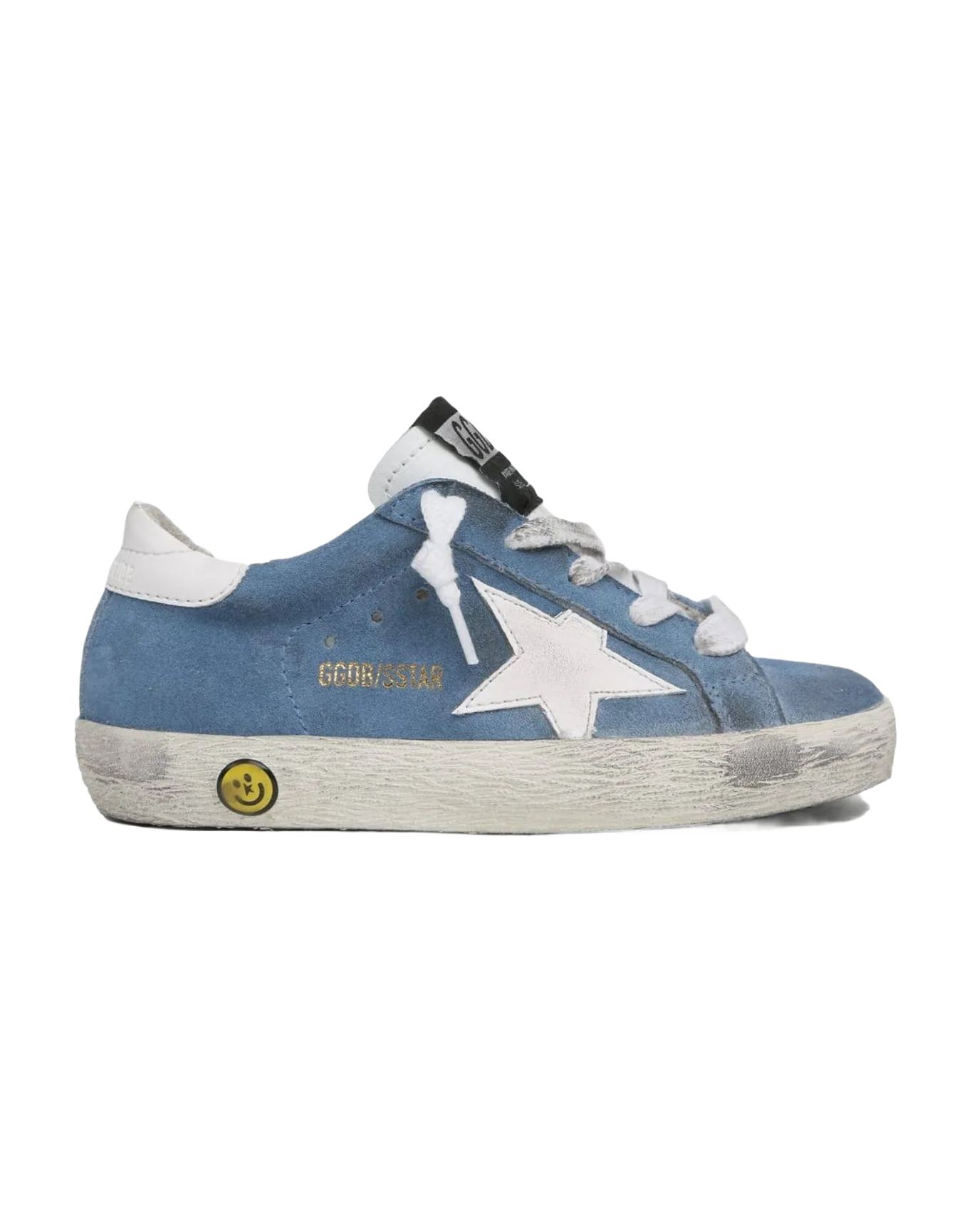 Kids | Super-Star Young Blue Suede with White Leather Star & Heel Tab