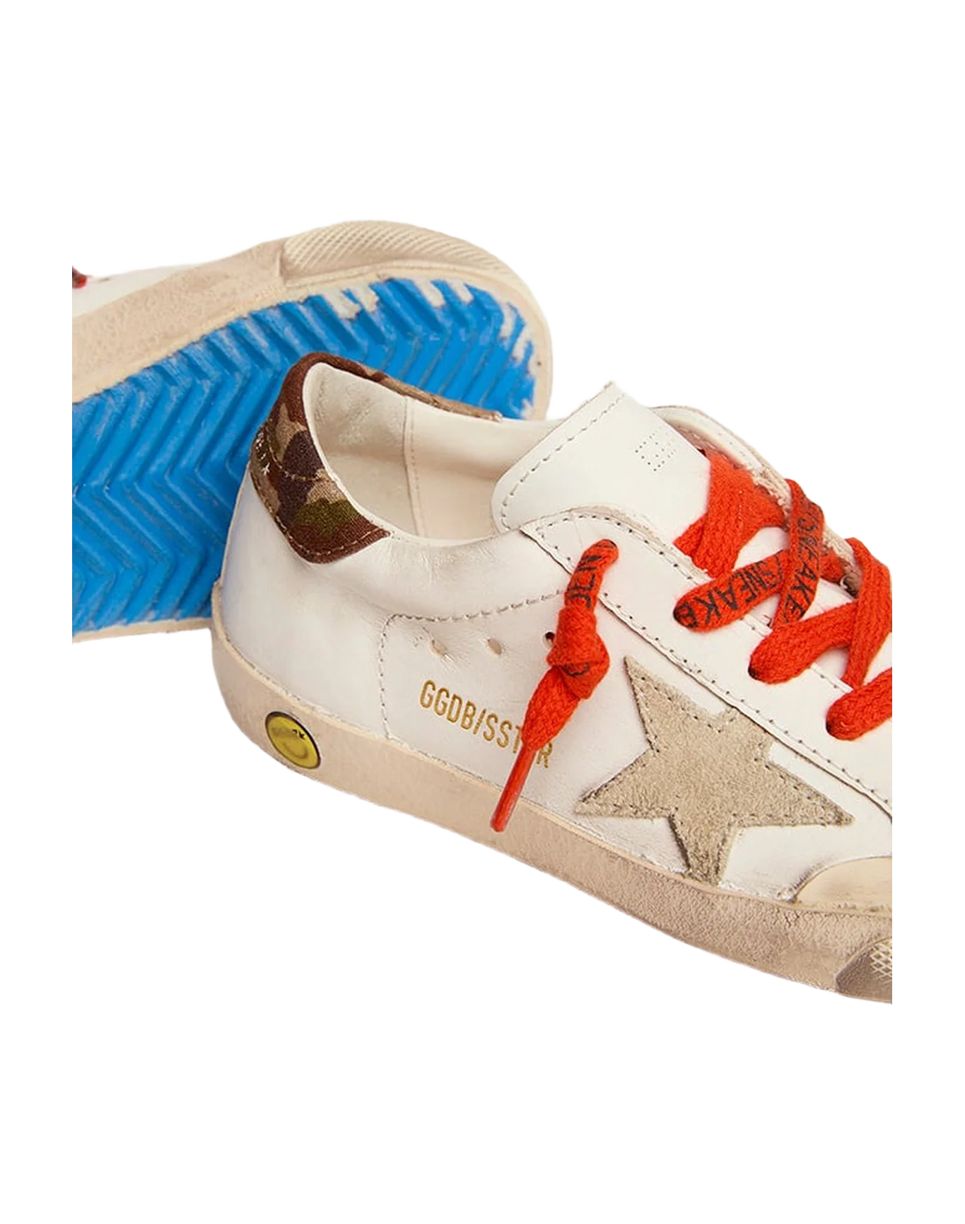 Kids | Super-Star Young with White Leather, Ice Star & Green Camouflage Heel Tab | White x Ice x Green Camouflage - Image 4
