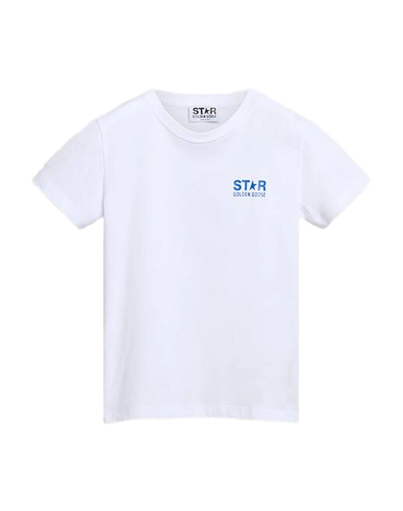 Kids | T-Shirt Withe with Blue Star | White x Blue Royal - Image 5