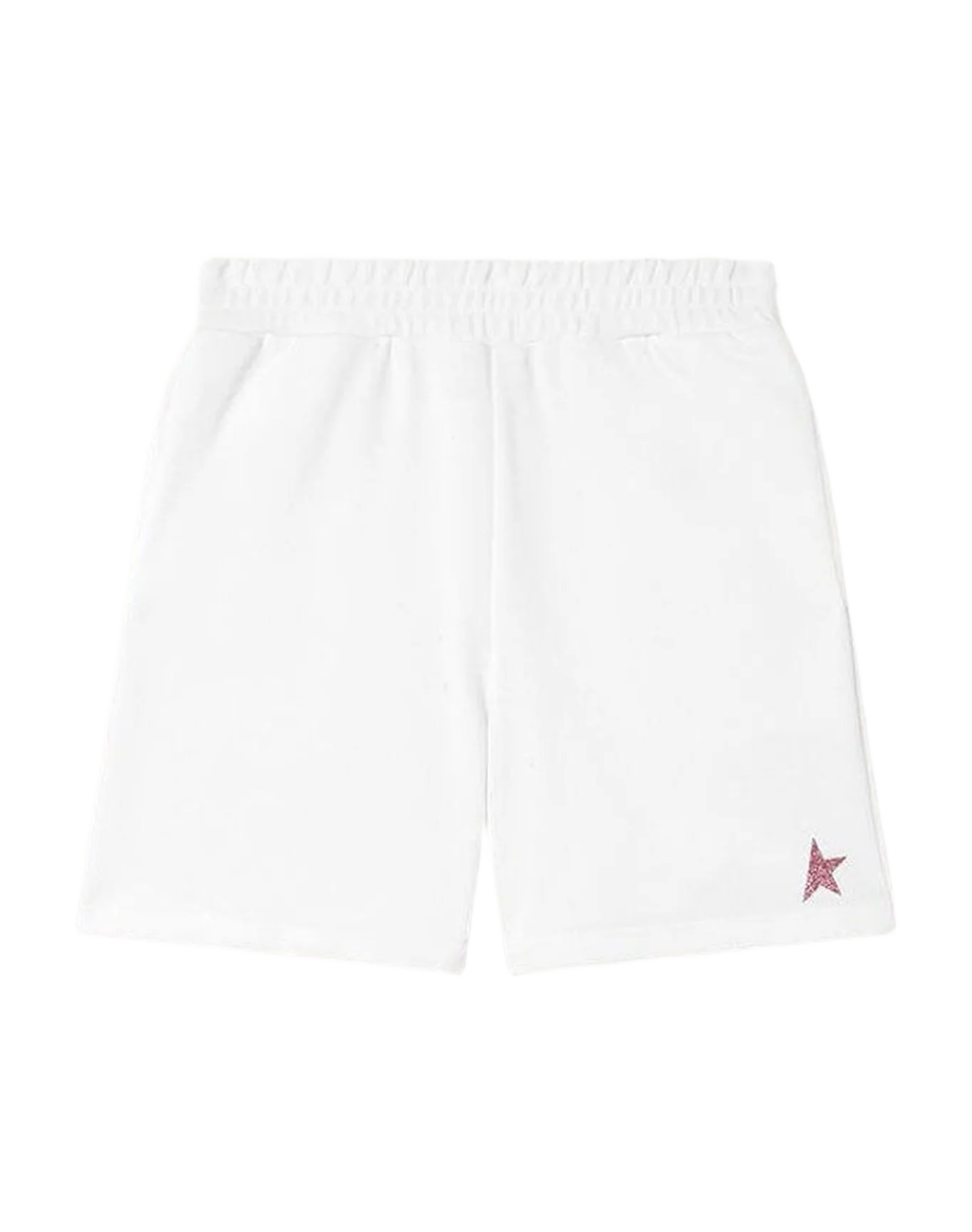 Kids | White Shorts with Pink Star | Pink Lavander x White