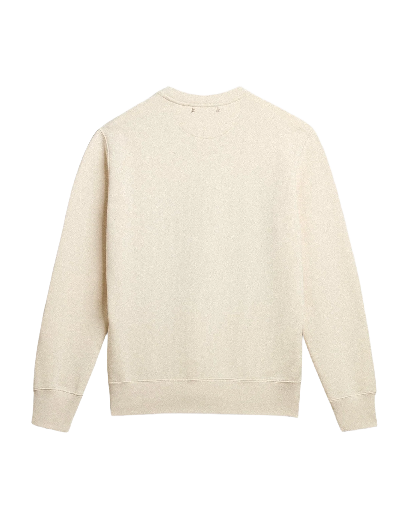 Men | Aged White Cotton Sweatshirt with Embroidery On The Front | Heritage White x Eclipse - Image 4