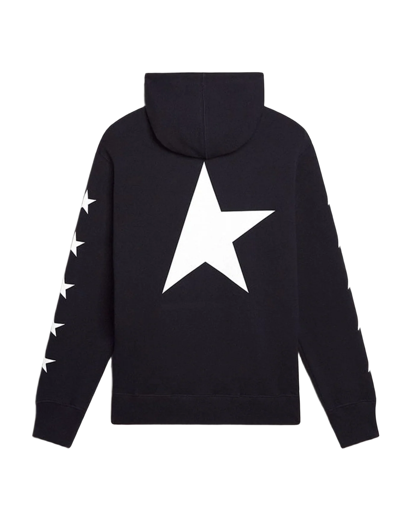 Men | Alighiero Star Collection Hoodie Navy Blue with Contrasting White Stars | Dark Blue x White
