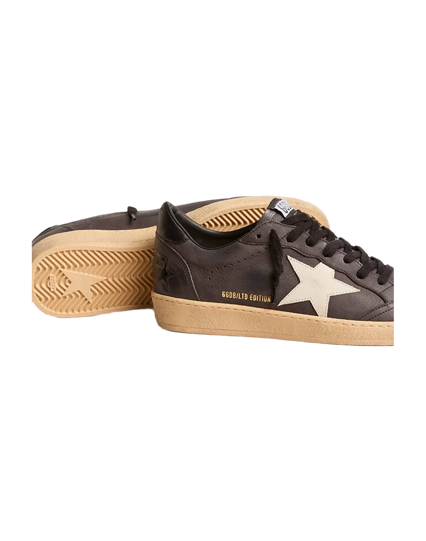 Men | Ball Star Dark Grey Leather with White Star | Dark Gray x Sand - Image 5
