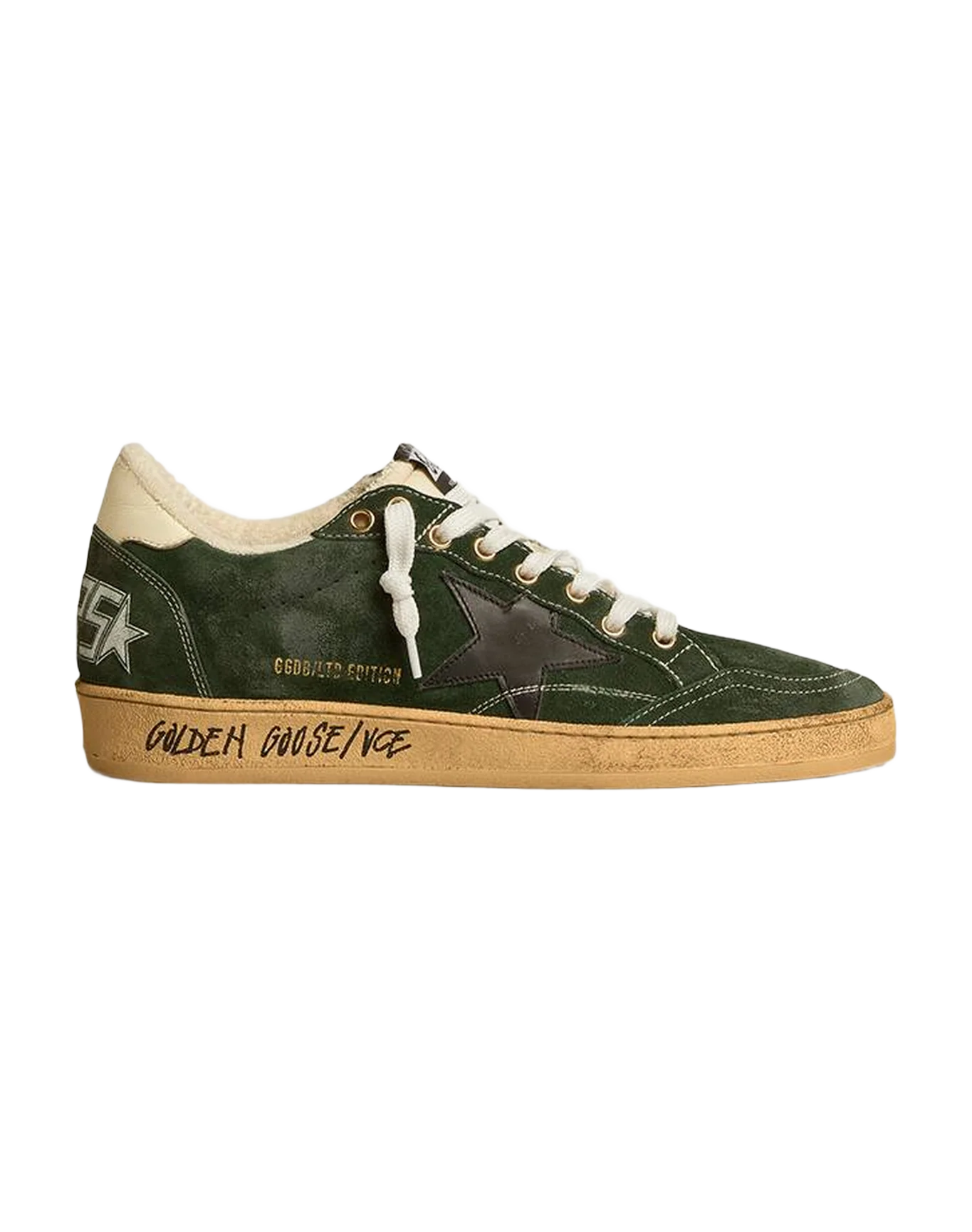 Men | Ball-Star Green Suede with Black Star | Dark Green x Black x Beige - Image 4