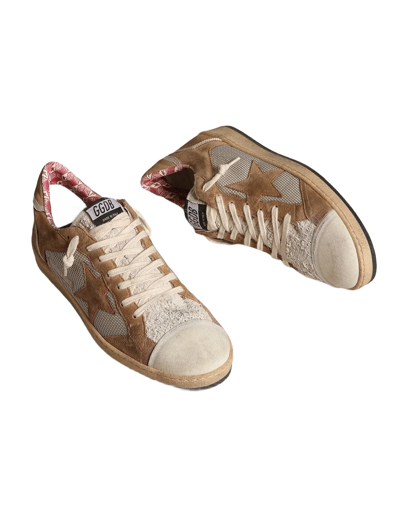 Men | Ball Star Lab Buff-Colored Suede | Tabacco x Silver x White - Image 3