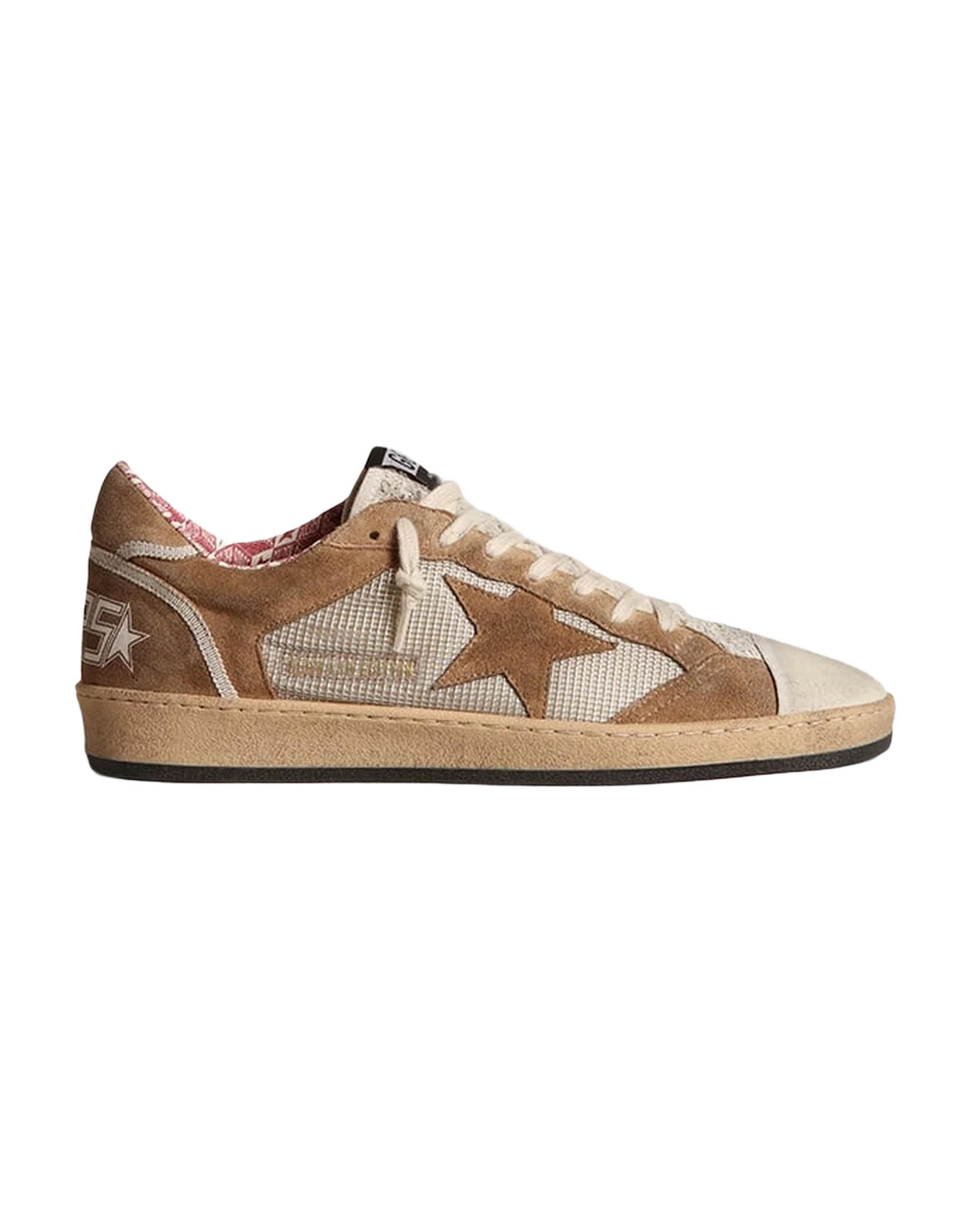 Men | Ball Star Lab Buff-Colored Suede | Tabacco x Silver x White - Image 4